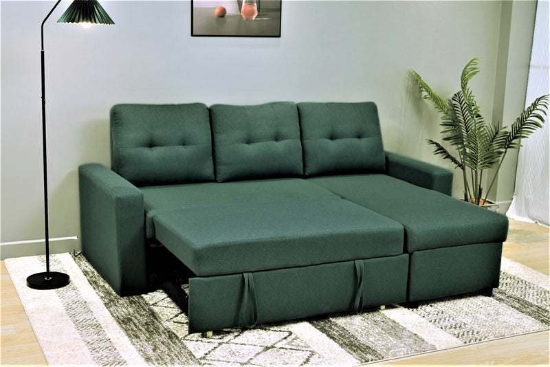 Convertible L Shaped Sectional Sleeper Sofa Bed, Saving Pull Out Couch