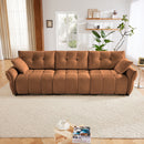 Modern Sofa & Pillows, Textured Cover, High Rebound Cushions