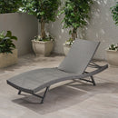 Modern Kauai Wicker Chaise Lounge With Adjustable Seat Back - Gray