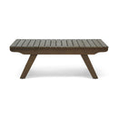 Outdoor Acacia Wood Coffee Table With Open Slat Design