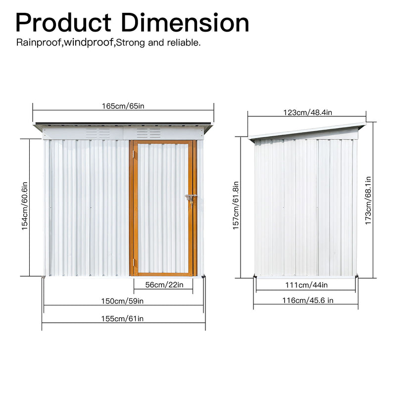 Garden Sheds 5FtX4Ft Outdoor Storage Sheds