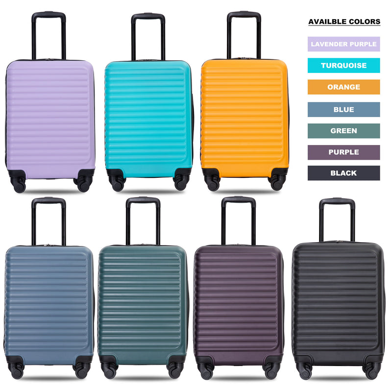 20" Carry On Luggage Lightweight Suitcase, Spinner Wheels - Lavender Purple