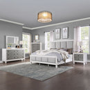 Katia - Nightstand - Rustic Gray & White Finish - Atlantic Fine Furniture Inc