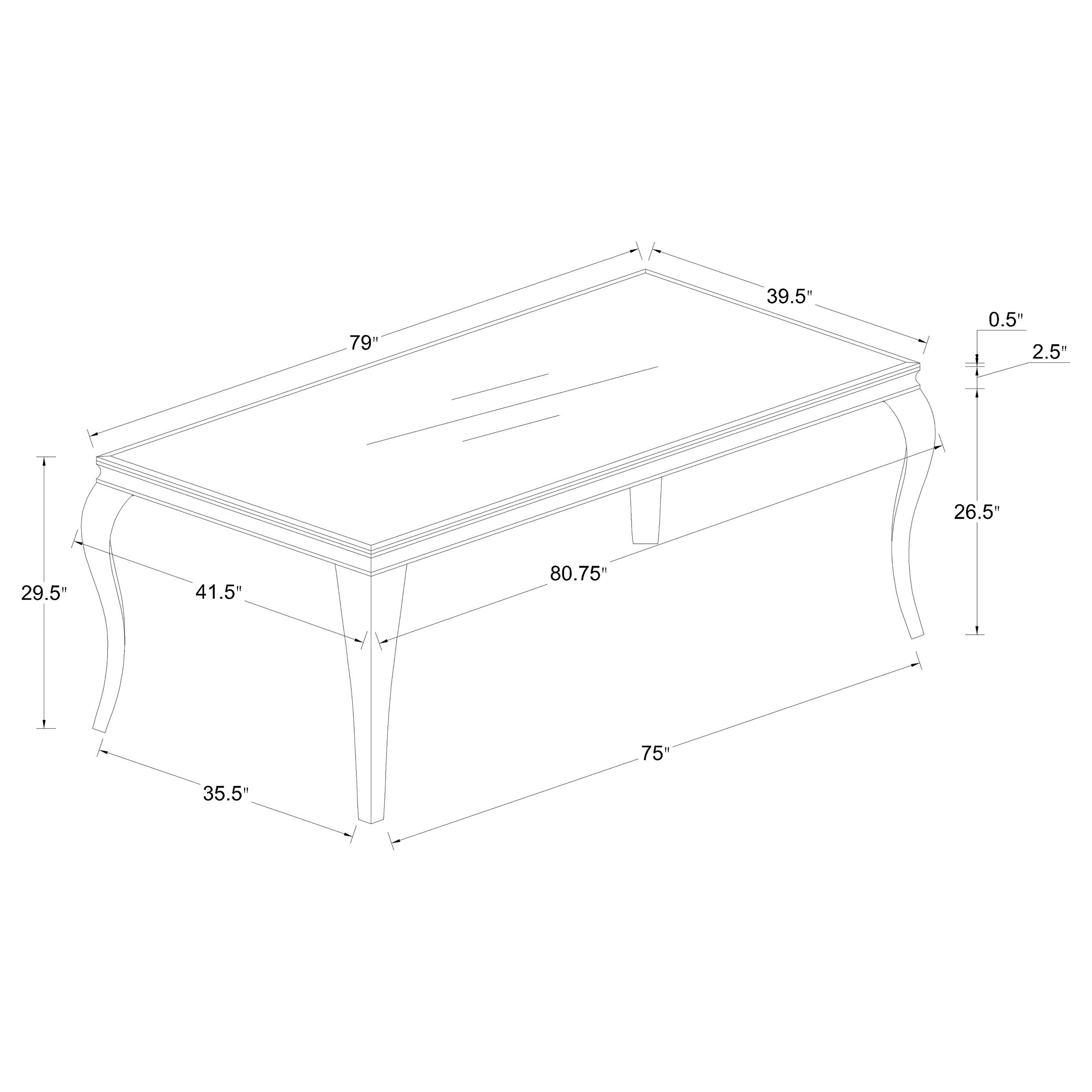 Carone Rectangular 81-inch Glass Top Dining Table Black — view 5