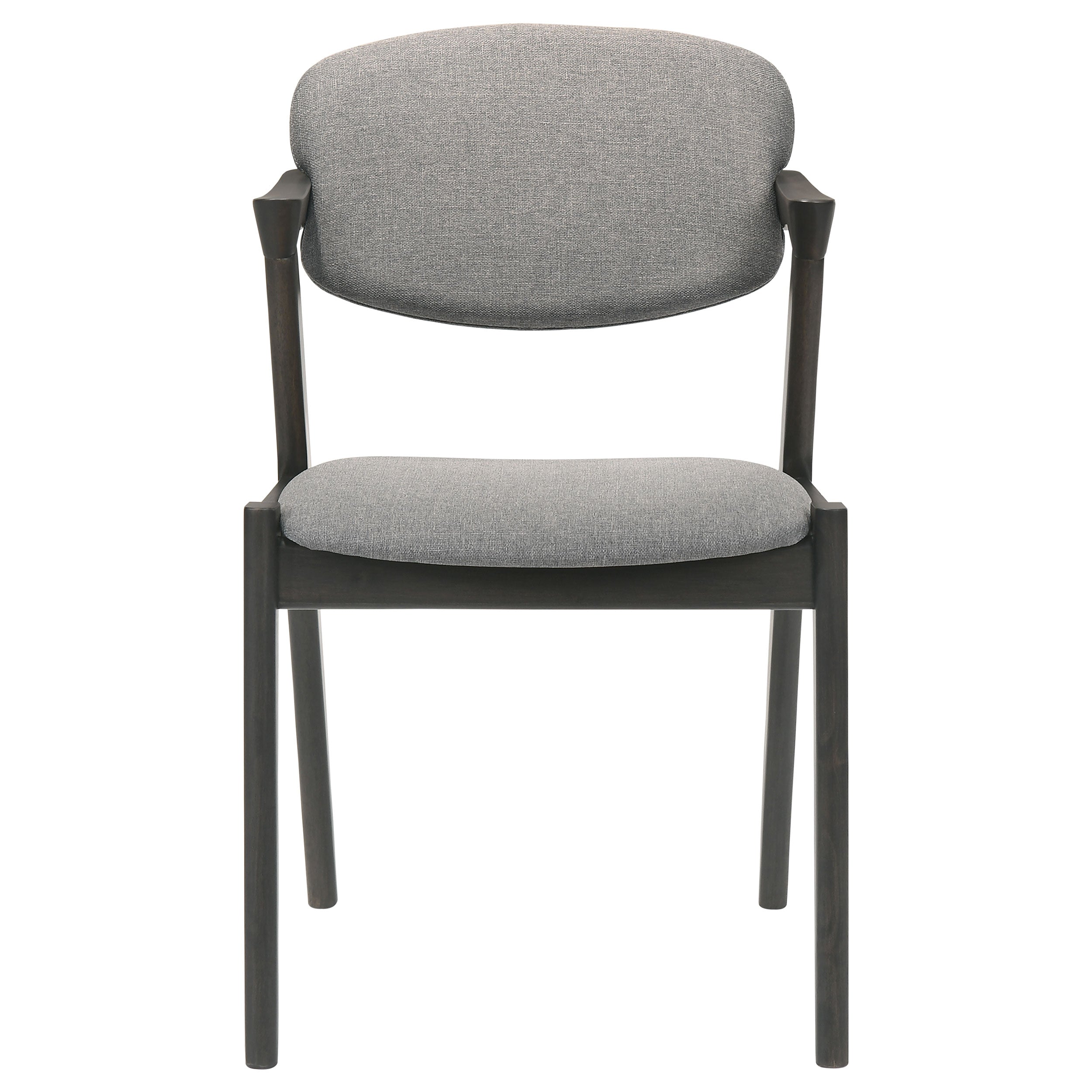 Stevie Padded Wood Dining Arm Chair Black (Set of 2) — view 4