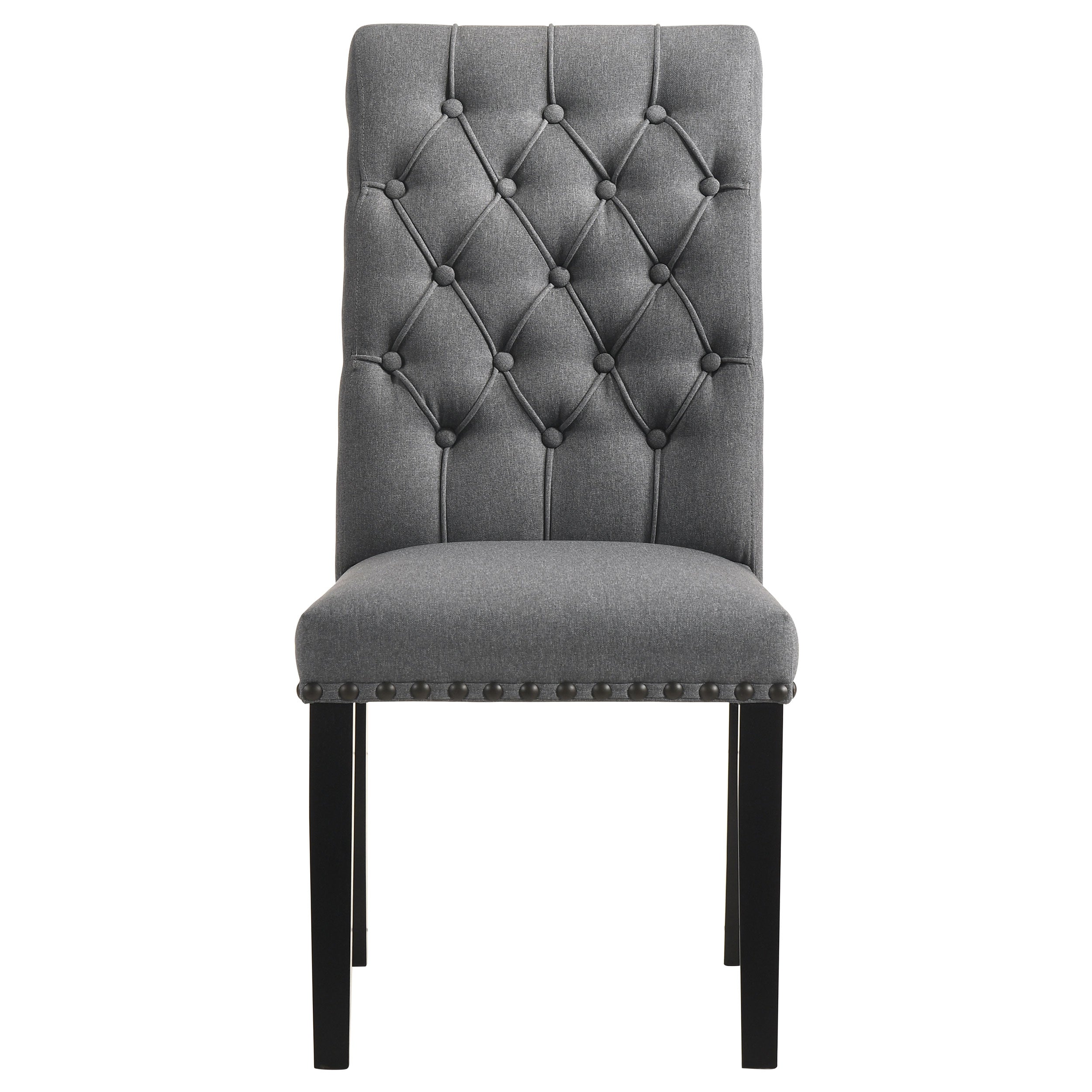Alana Fabric Upholstered Dining Side Chair Grey (Set of 2) — view 4