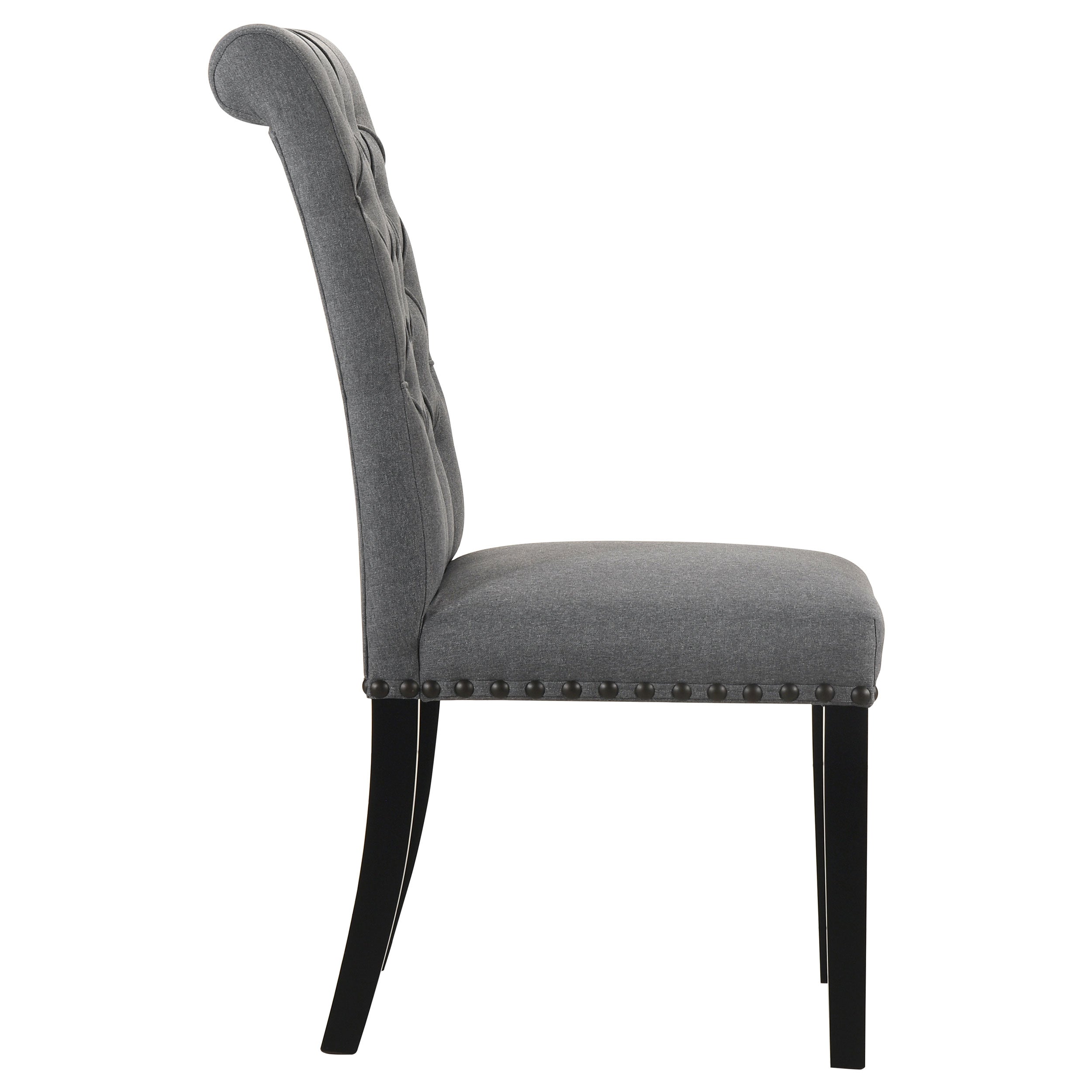 Alana Fabric Upholstered Dining Side Chair Grey (Set of 2) — view 9