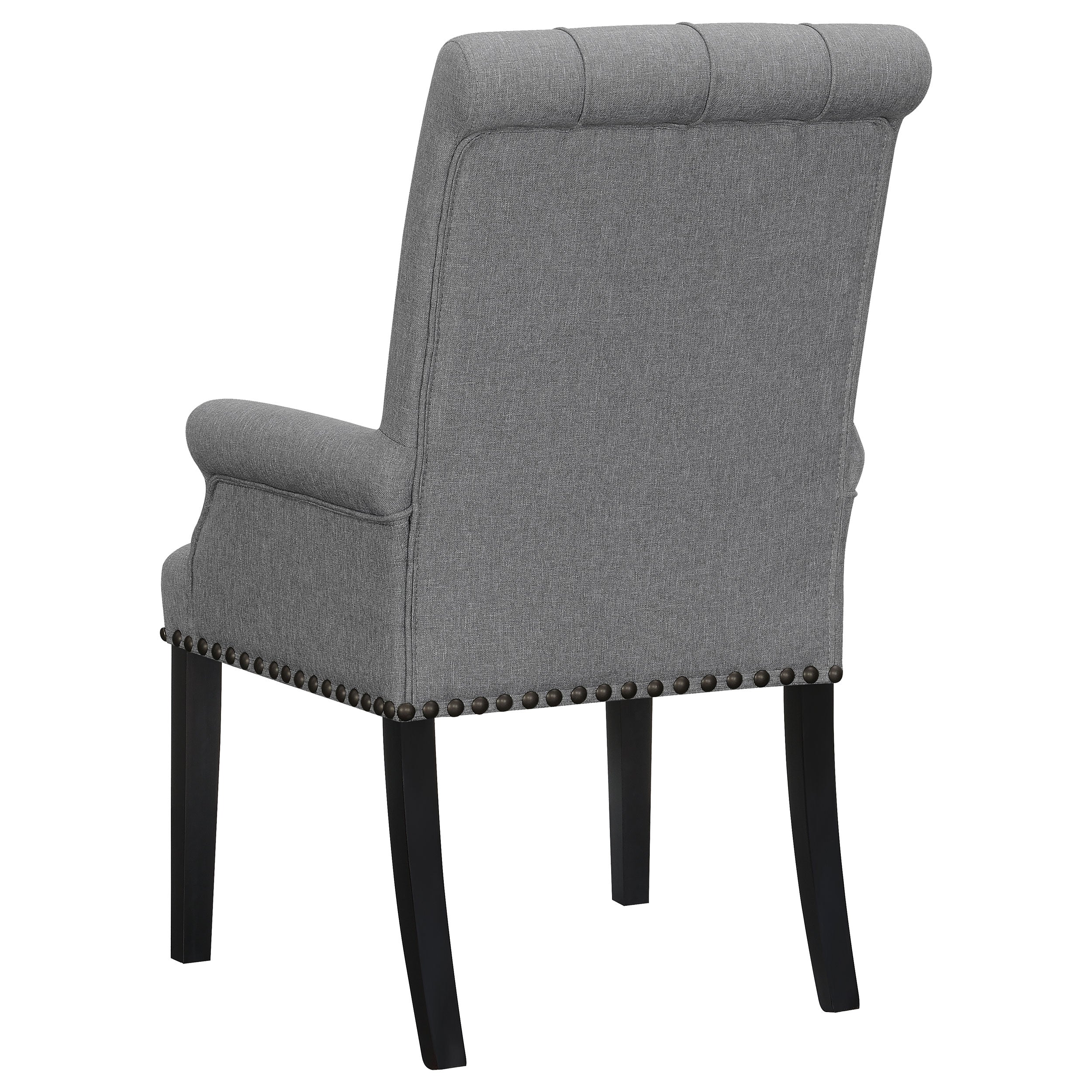 Alana Fabric Upholstered Dining Arm Chair Grey — view 6