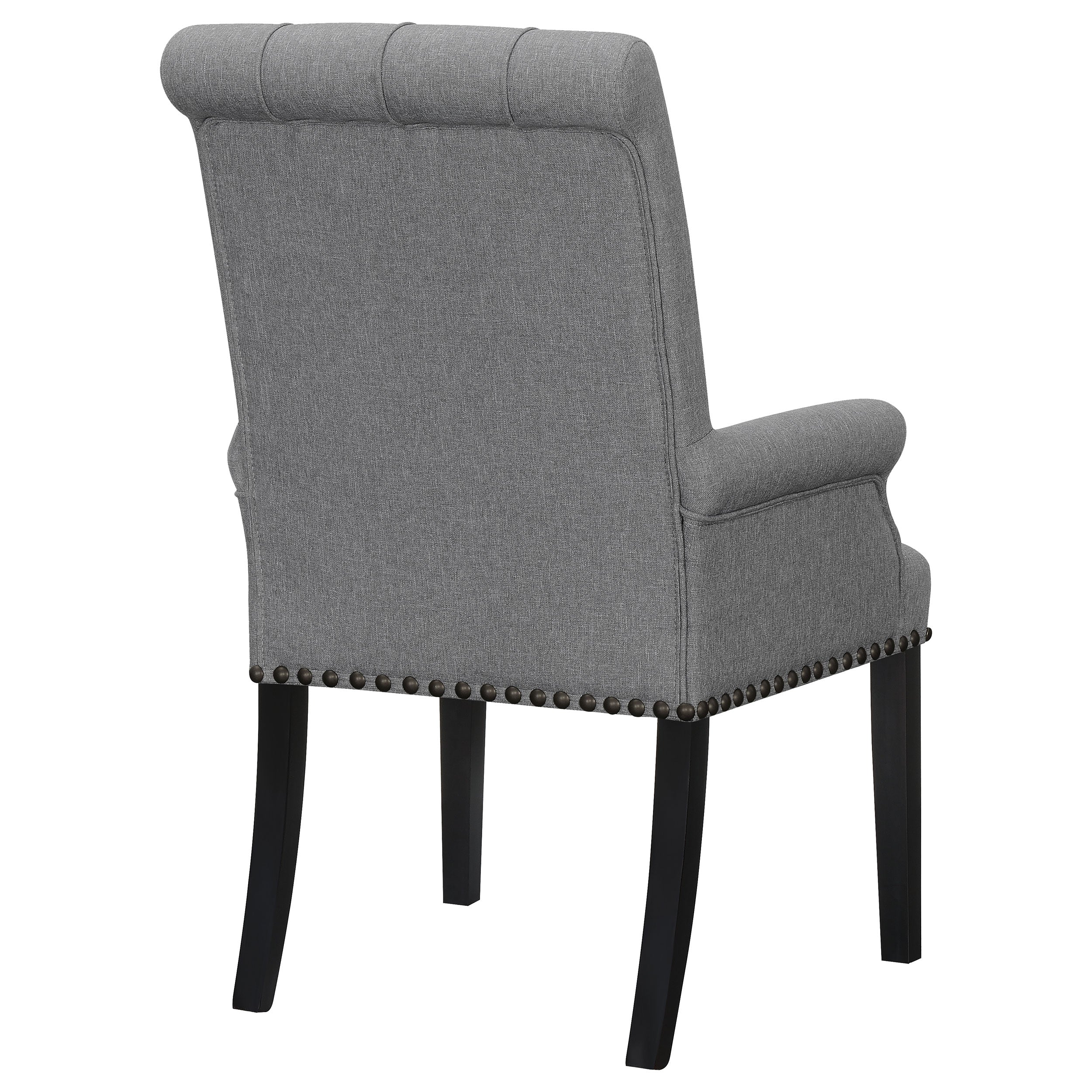 Alana Fabric Upholstered Dining Arm Chair Grey — view 7