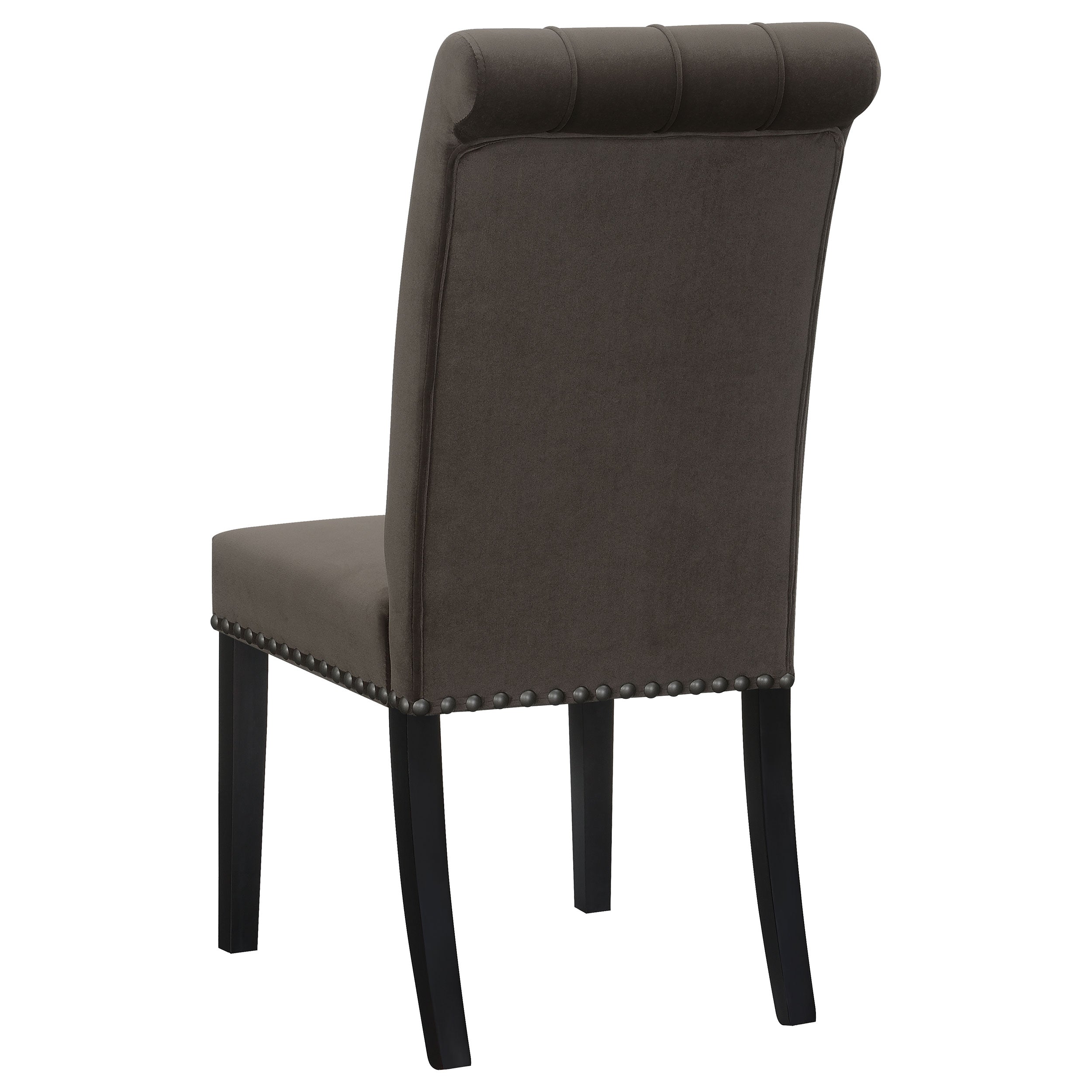 Alana Velvet Upholstered Dining Side Chair Brown (Set of 2) — view 7