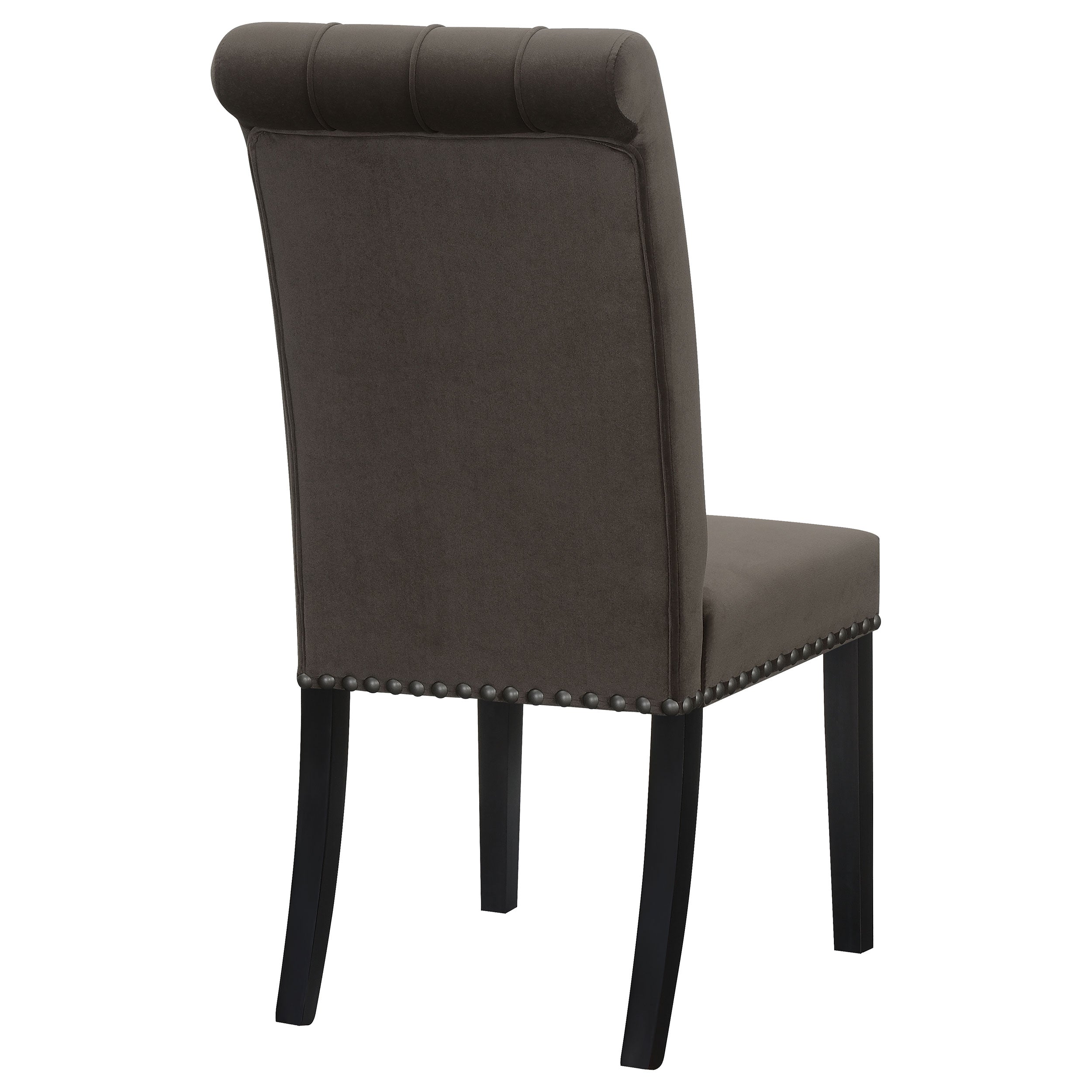 Alana Velvet Upholstered Dining Side Chair Brown (Set of 2) — view 8