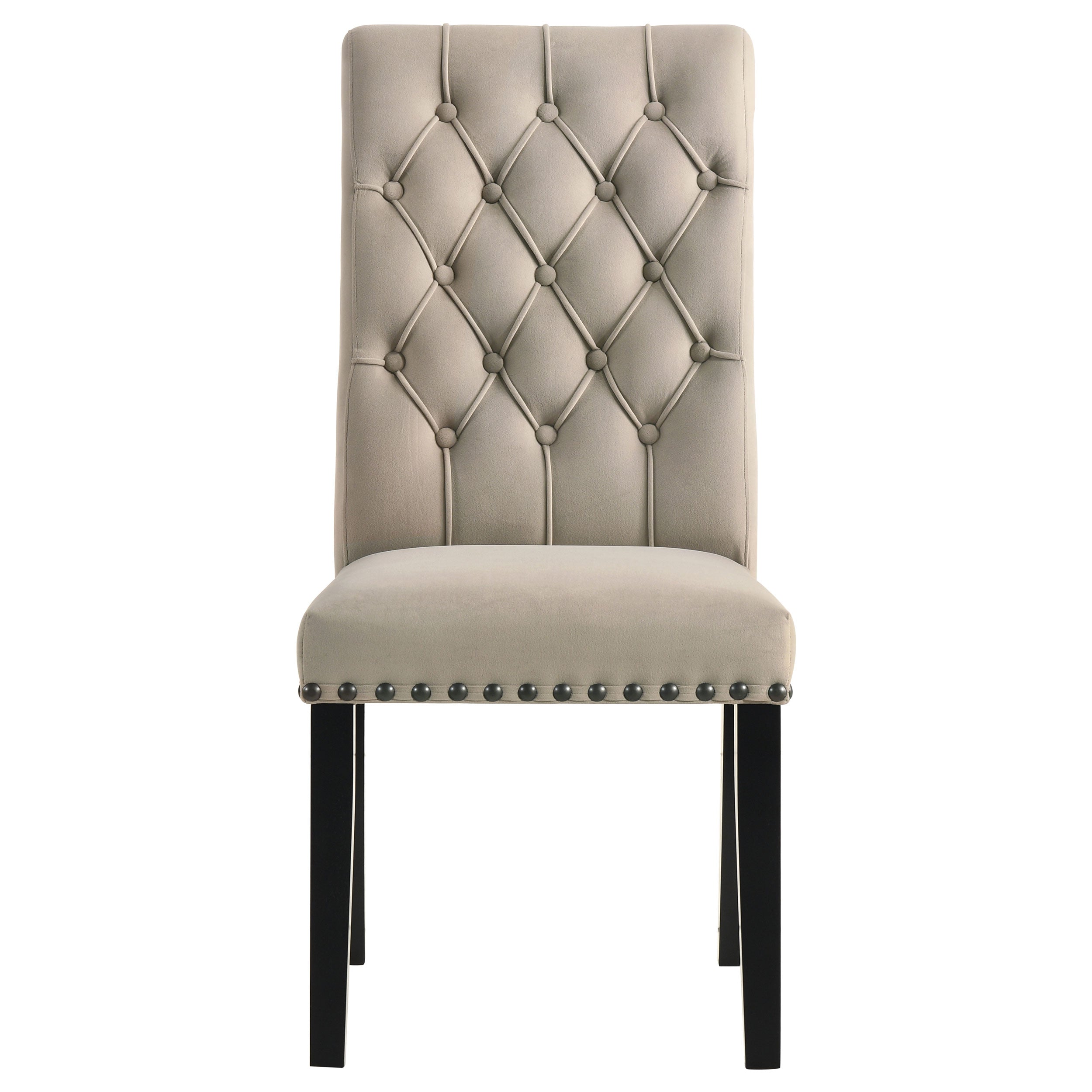 Alana Velvet Upholstered Dining Side Chair Sand (Set of 2) — view 3