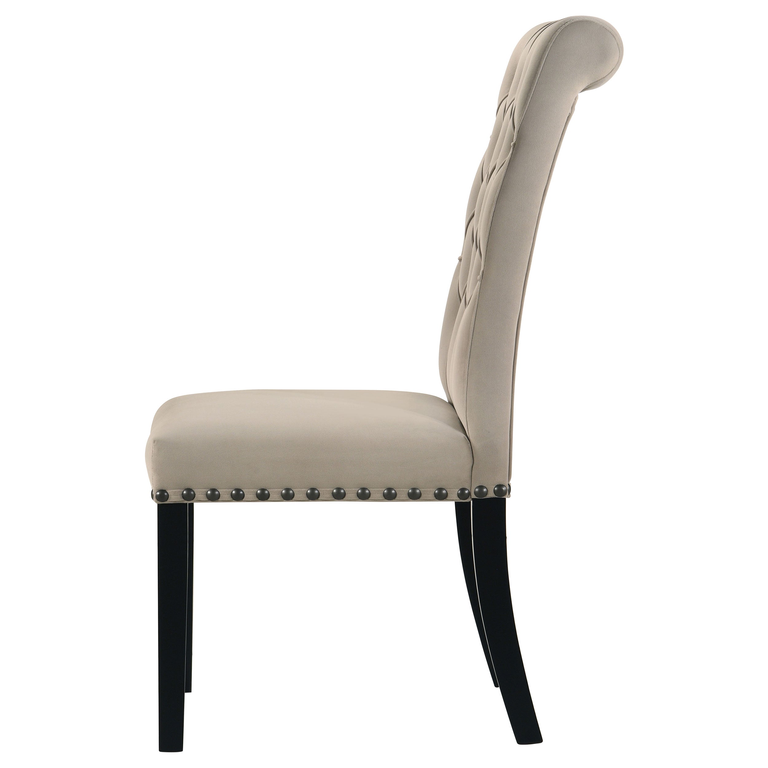 Alana Velvet Upholstered Dining Side Chair Sand (Set of 2) — view 5