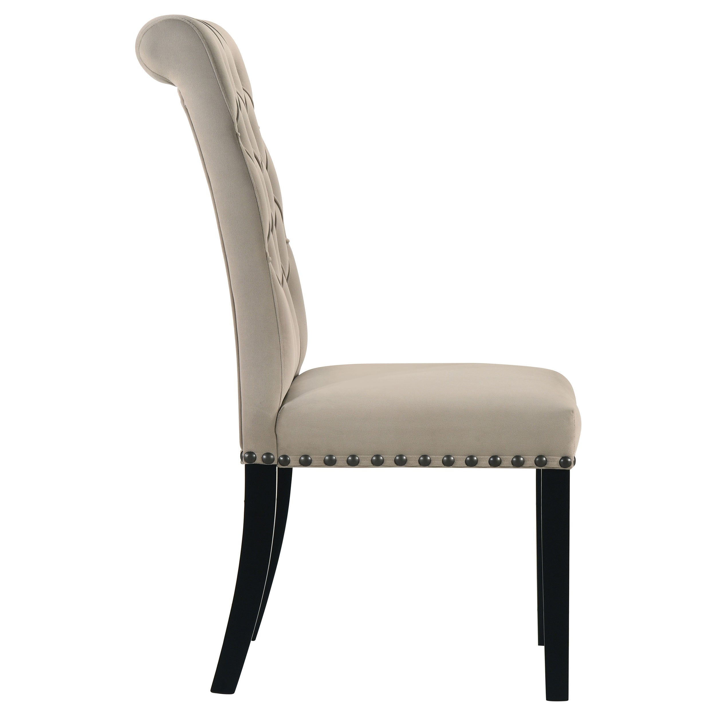Alana Velvet Upholstered Dining Side Chair Sand (Set of 2) — view 8
