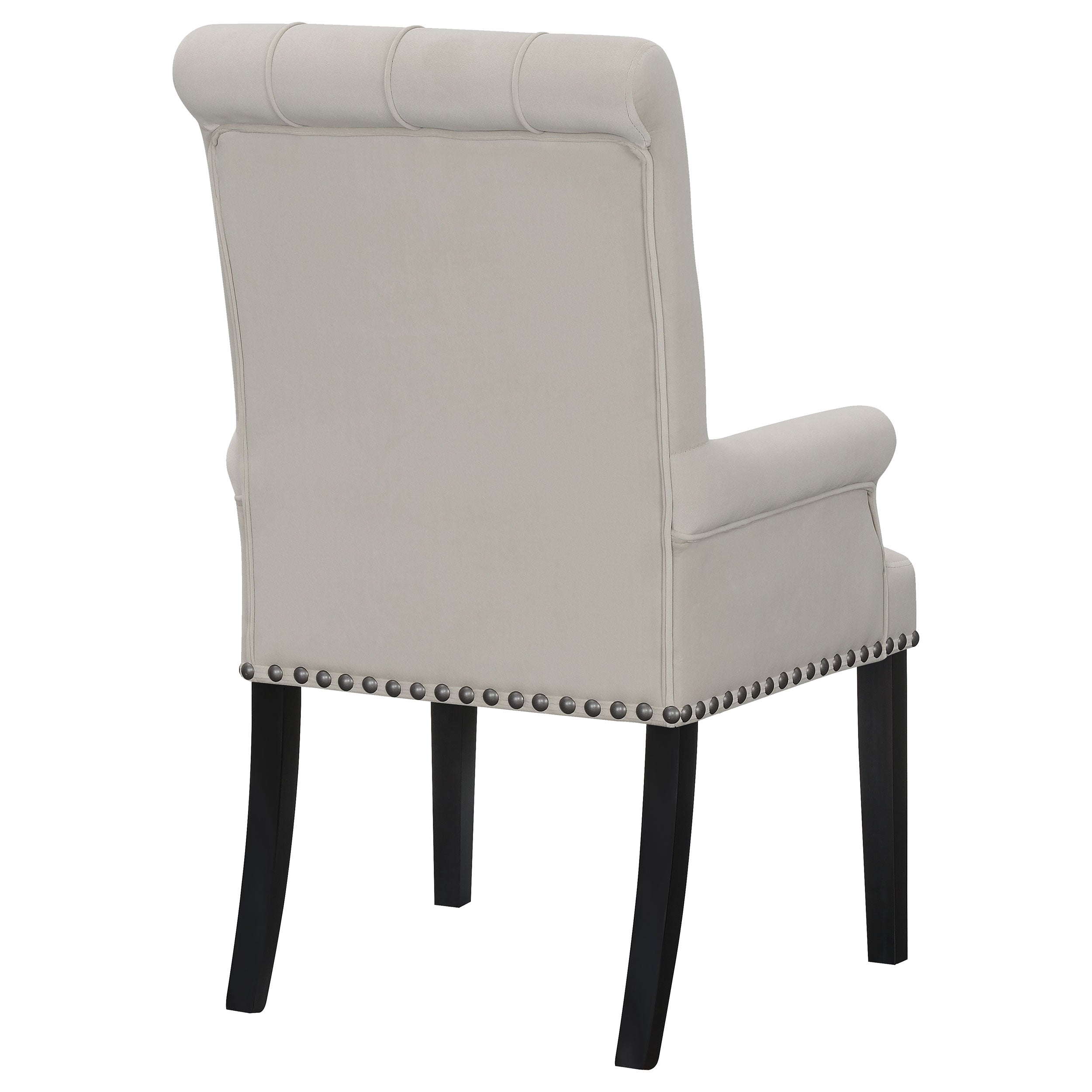 Alana Velvet Upholstered Dining Arm Chair Sand — view 7