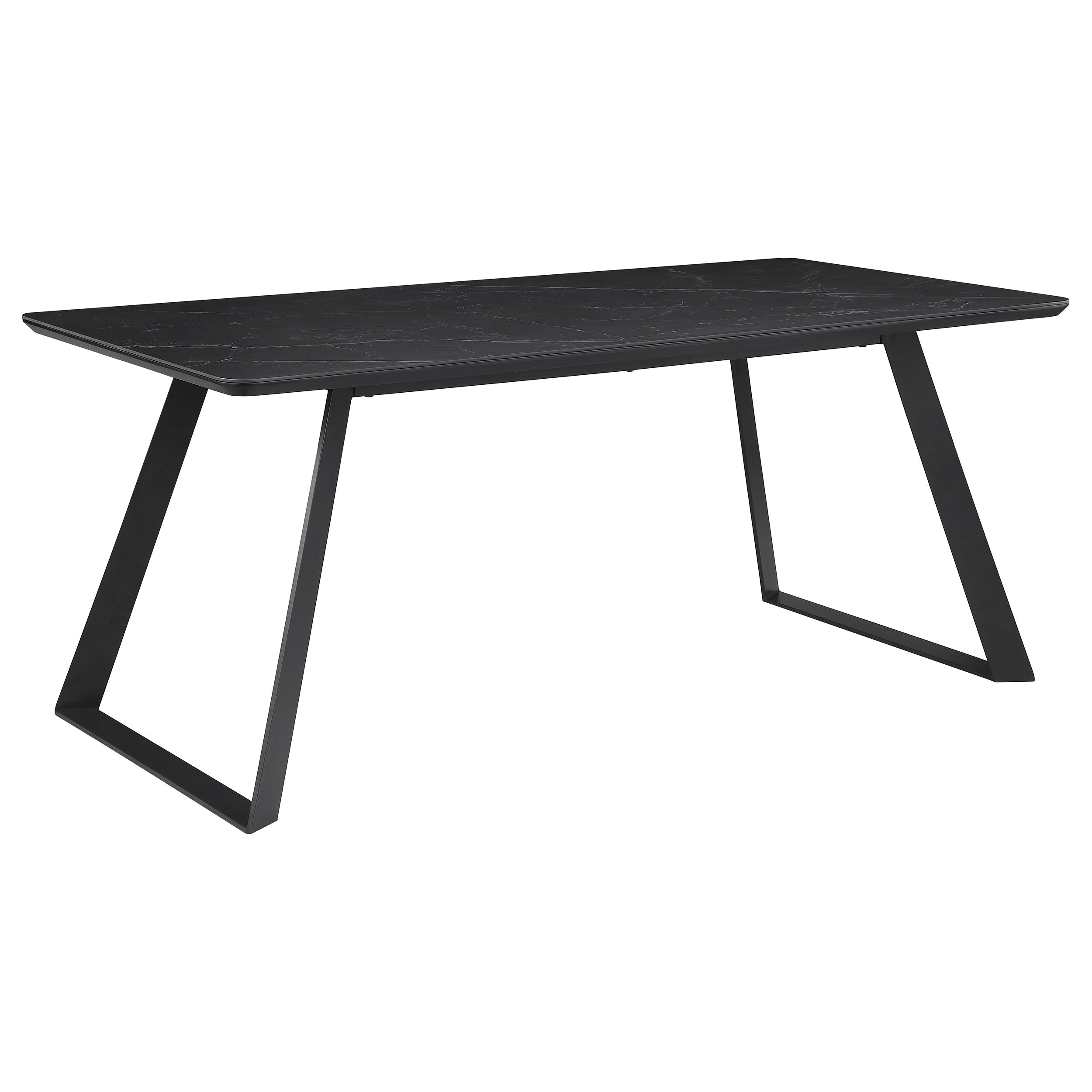 Smith Rectangular 71-inch Ceramic Top Dining Table Black — view 1
