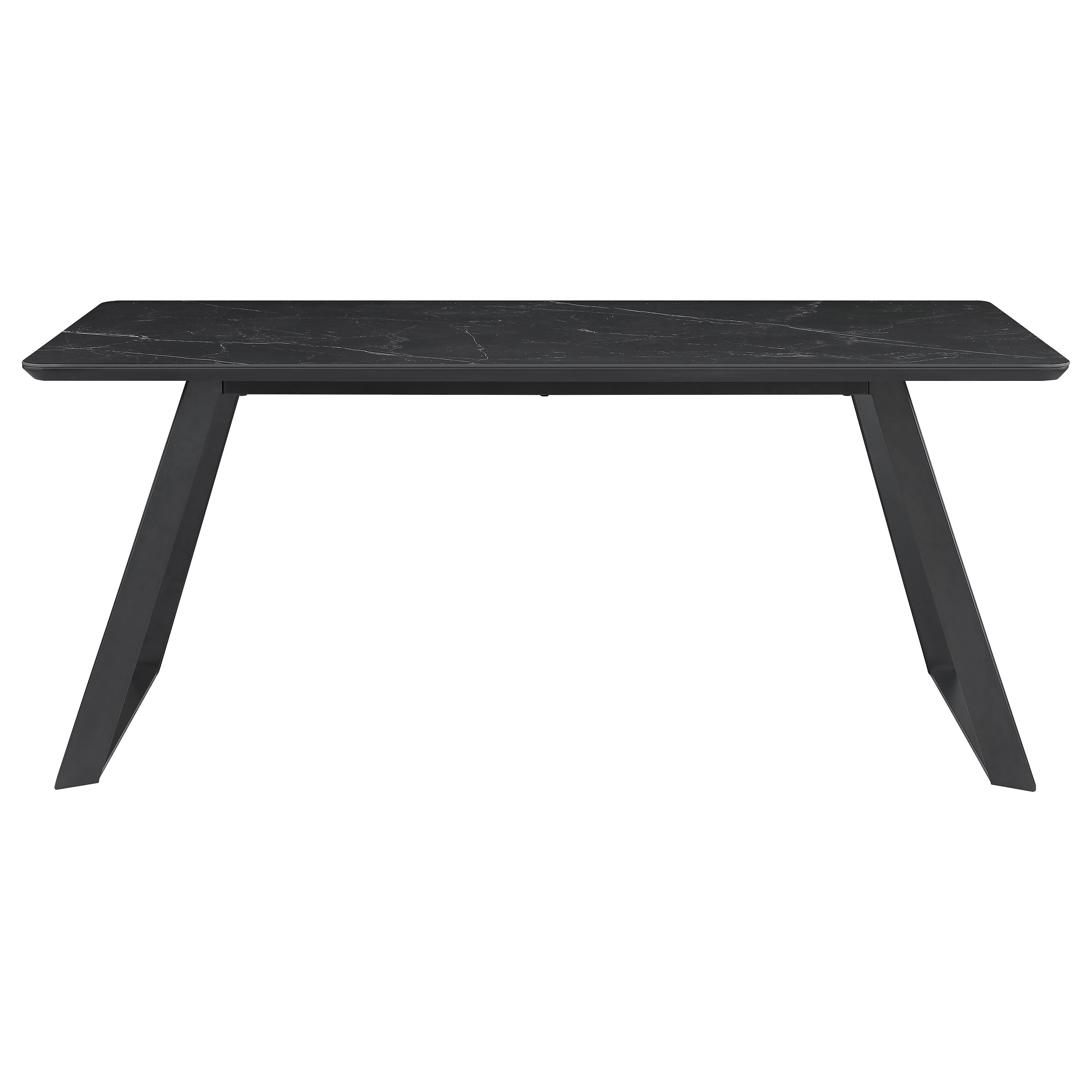 Smith Rectangular 71-inch Ceramic Top Dining Table Black — view 3