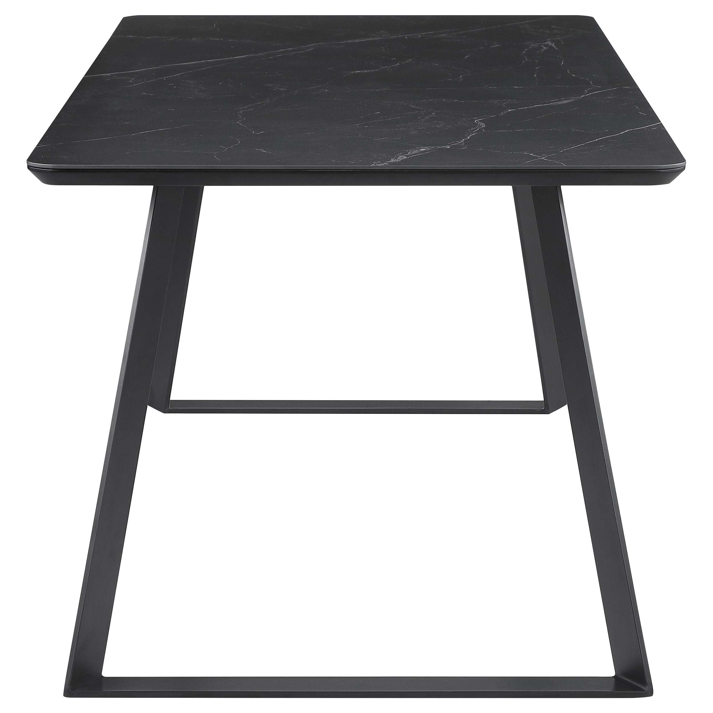 Smith Rectangular 71-inch Ceramic Top Dining Table Black — view 4