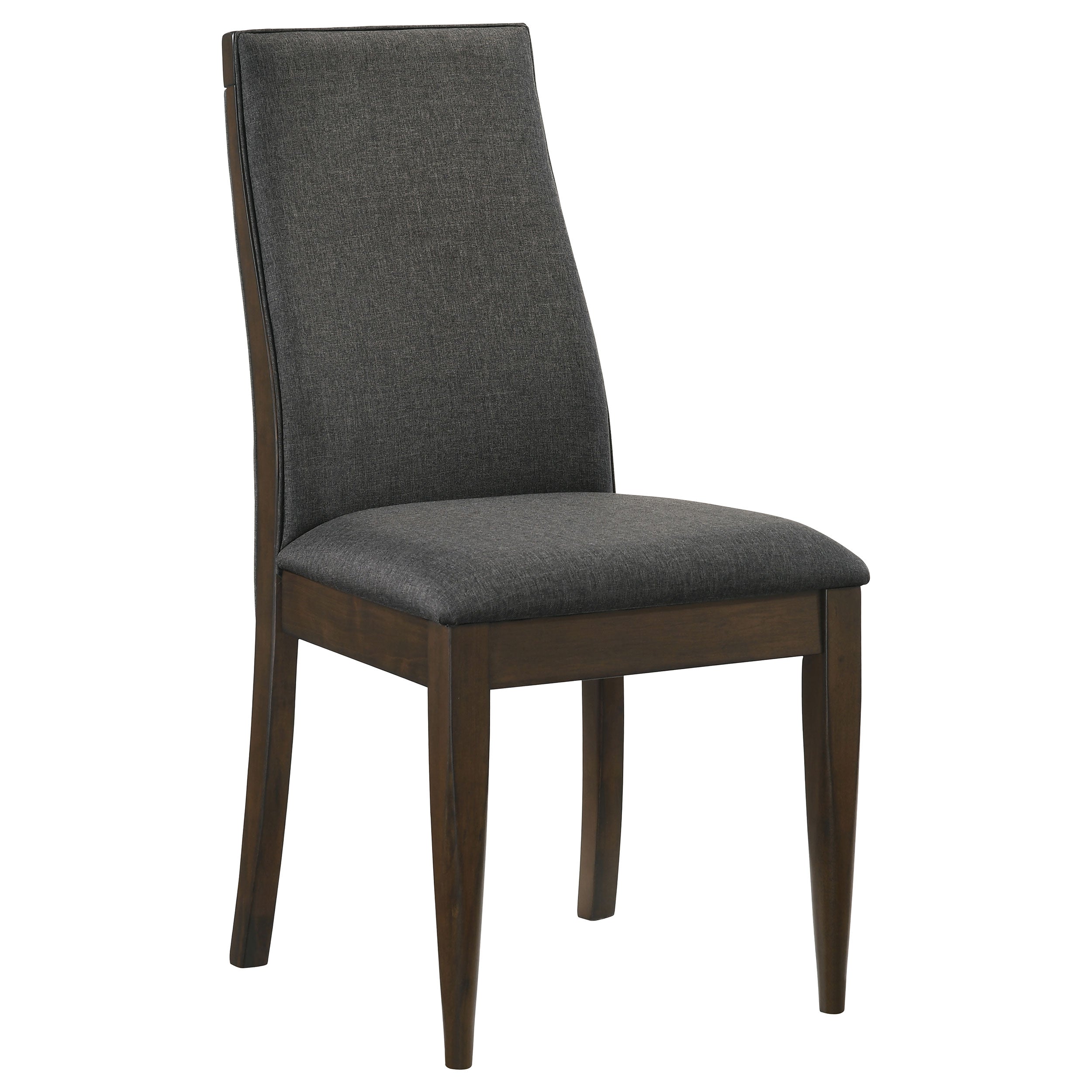 Wes Upholstered Dining Side Chair Dark Walnut (Set of 2) — view 3