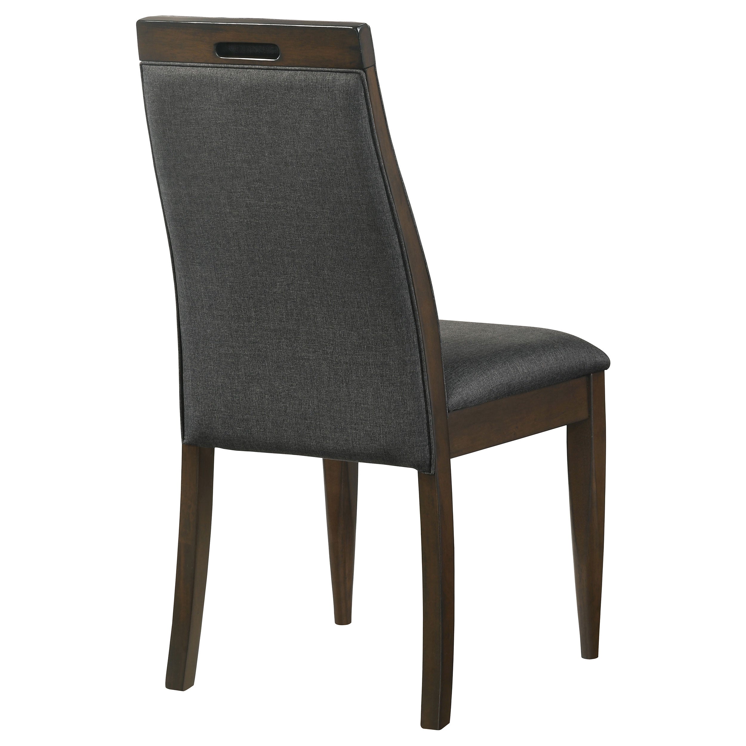 Wes Upholstered Dining Side Chair Dark Walnut (Set of 2) — view 8