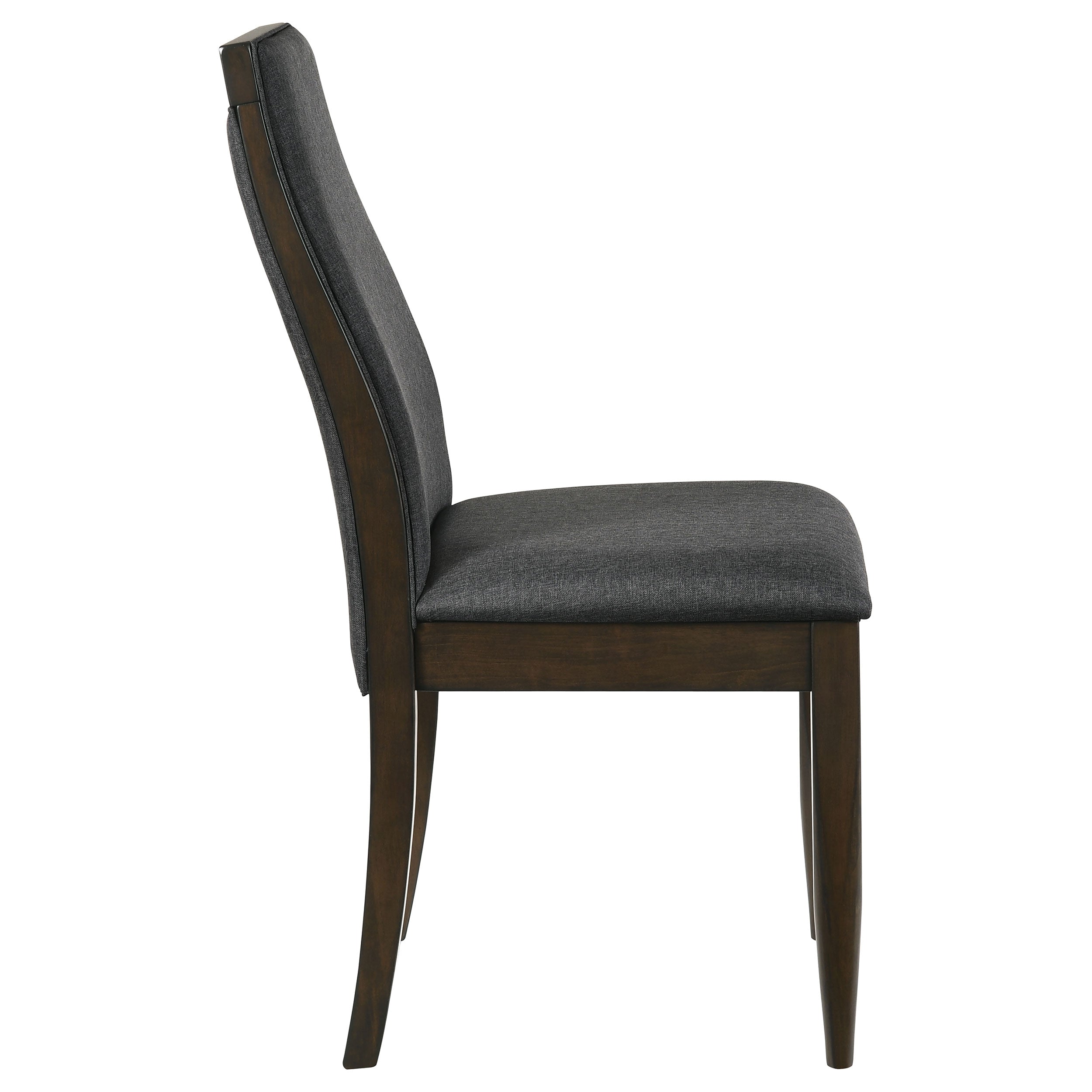 Wes Upholstered Dining Side Chair Dark Walnut (Set of 2) — view 9