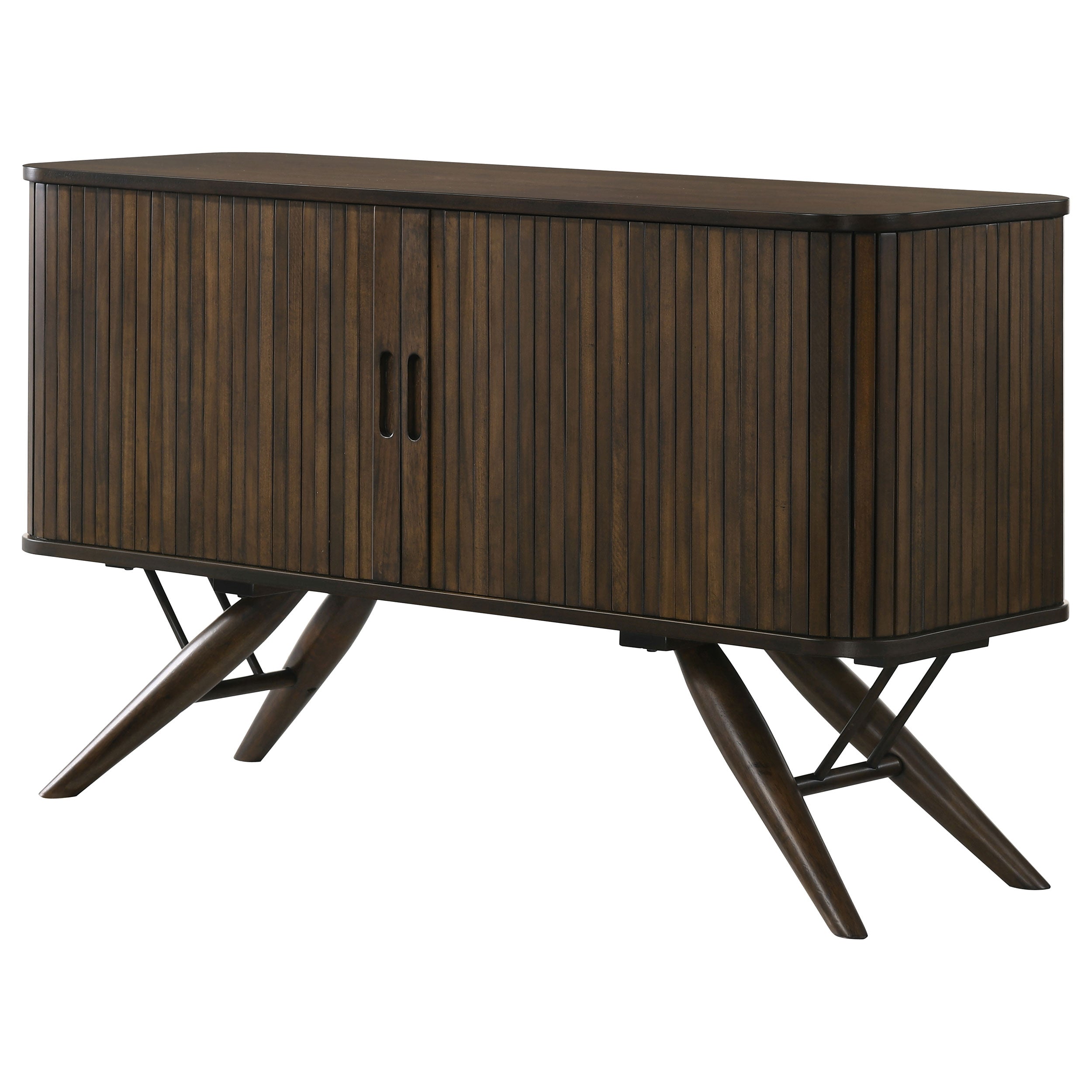 Wes 2-door Sideboard Buffet Storage Cabinet Dark Walnut — view 5