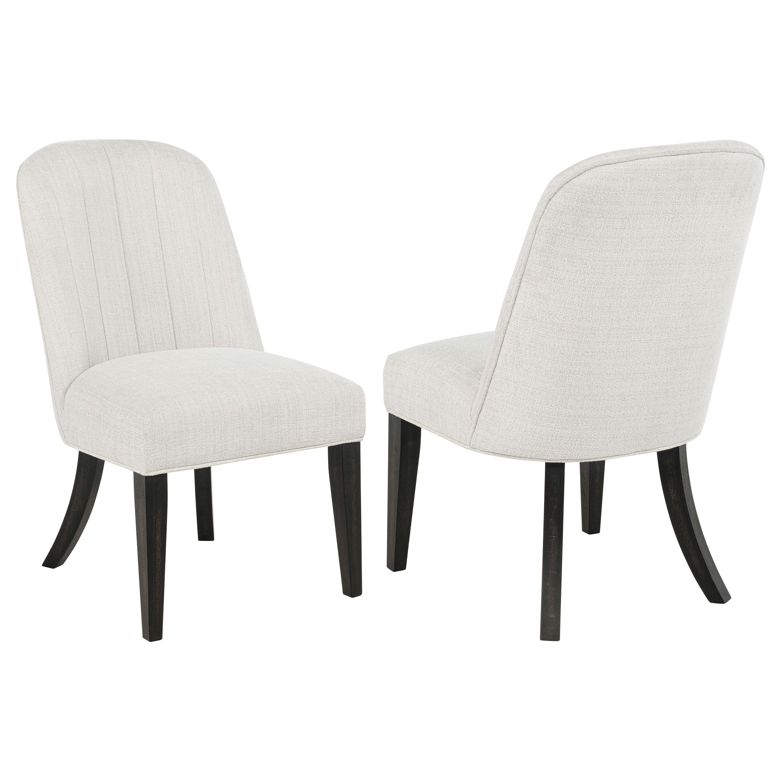 Leandro Upholstered Dining Side Chair Cream (Set of 2) — view 1