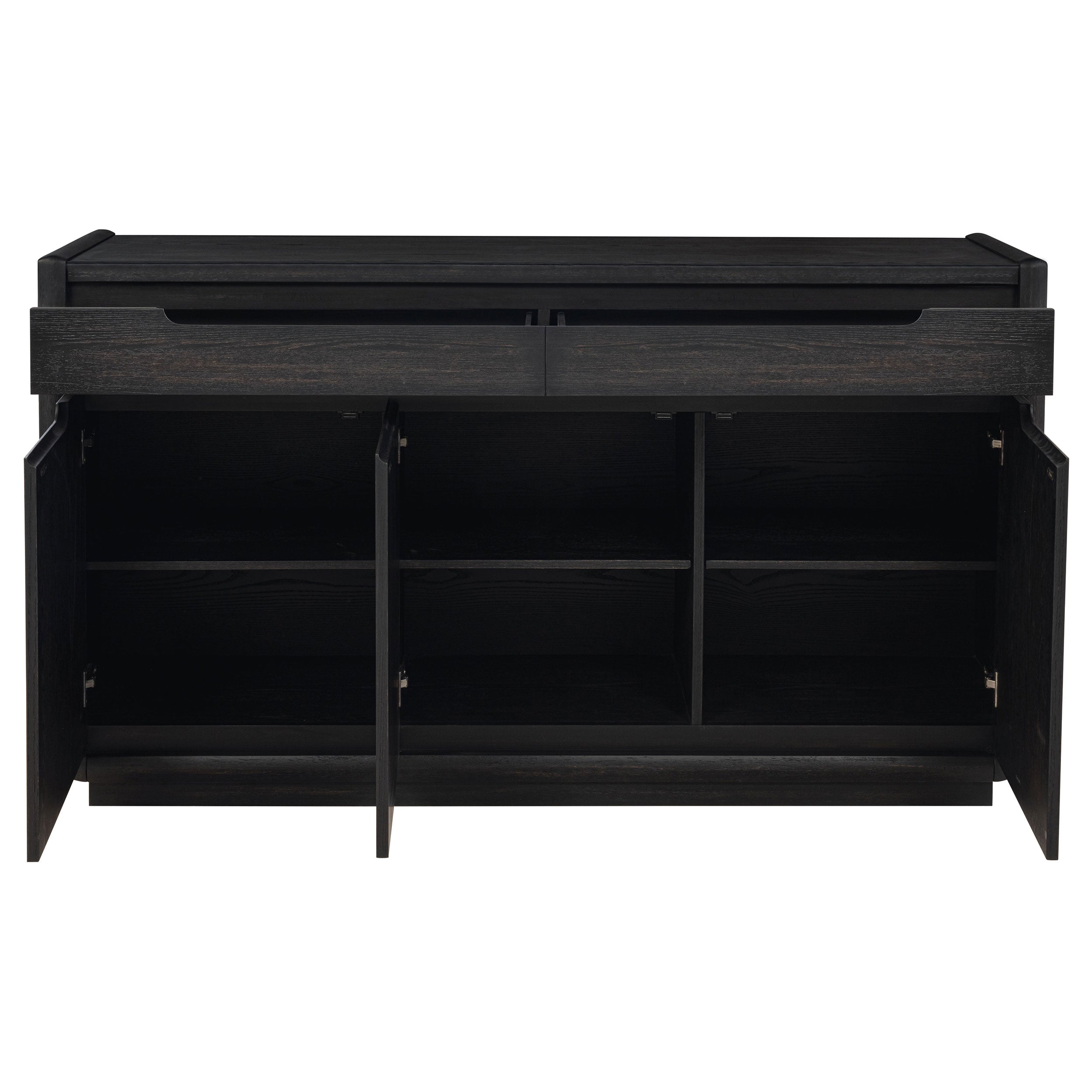 Leandro 2-drawer Dining Sideboard Server Burnished Black — view 4