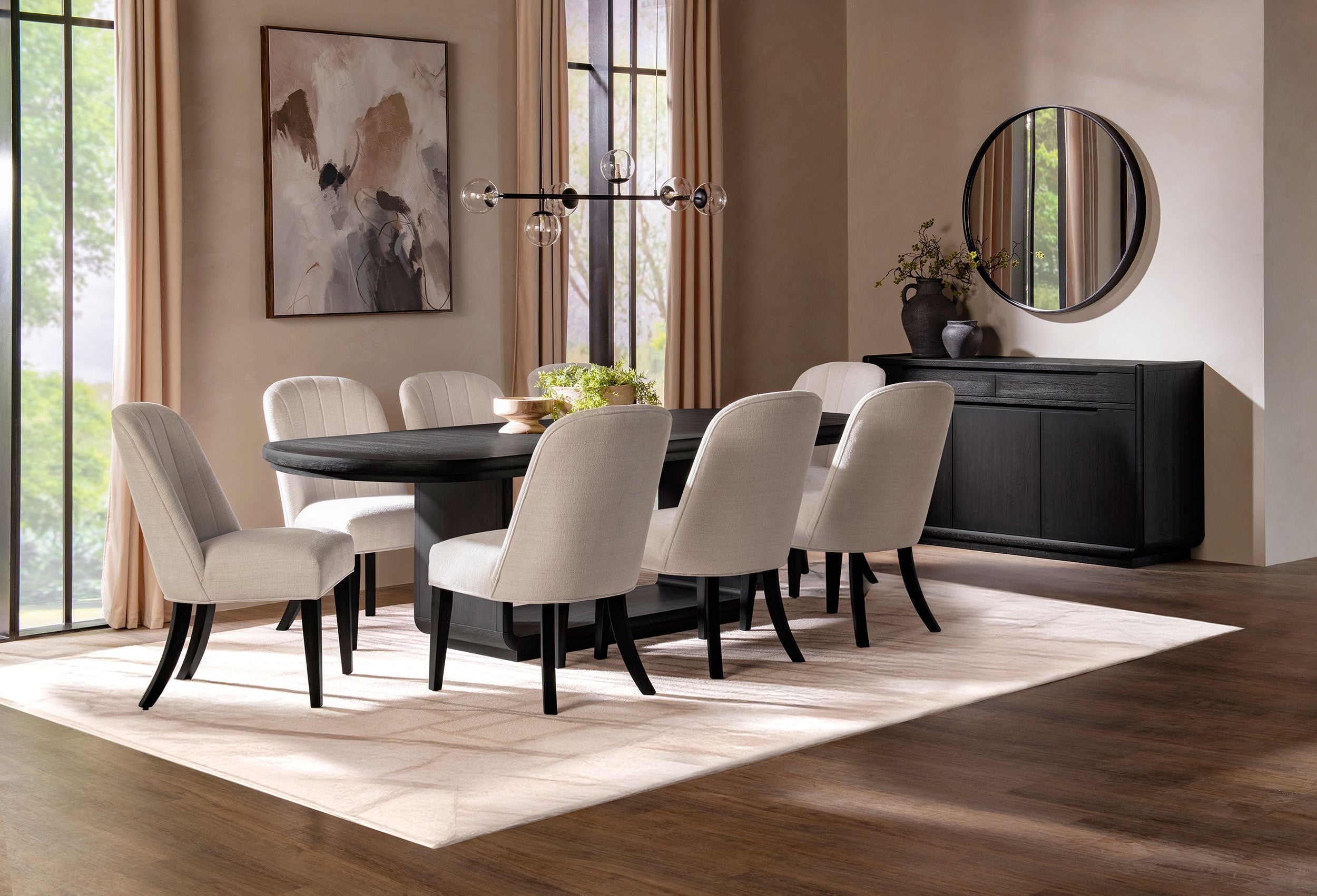 Leandro 2-drawer Dining Sideboard Server Burnished Black — view 12
