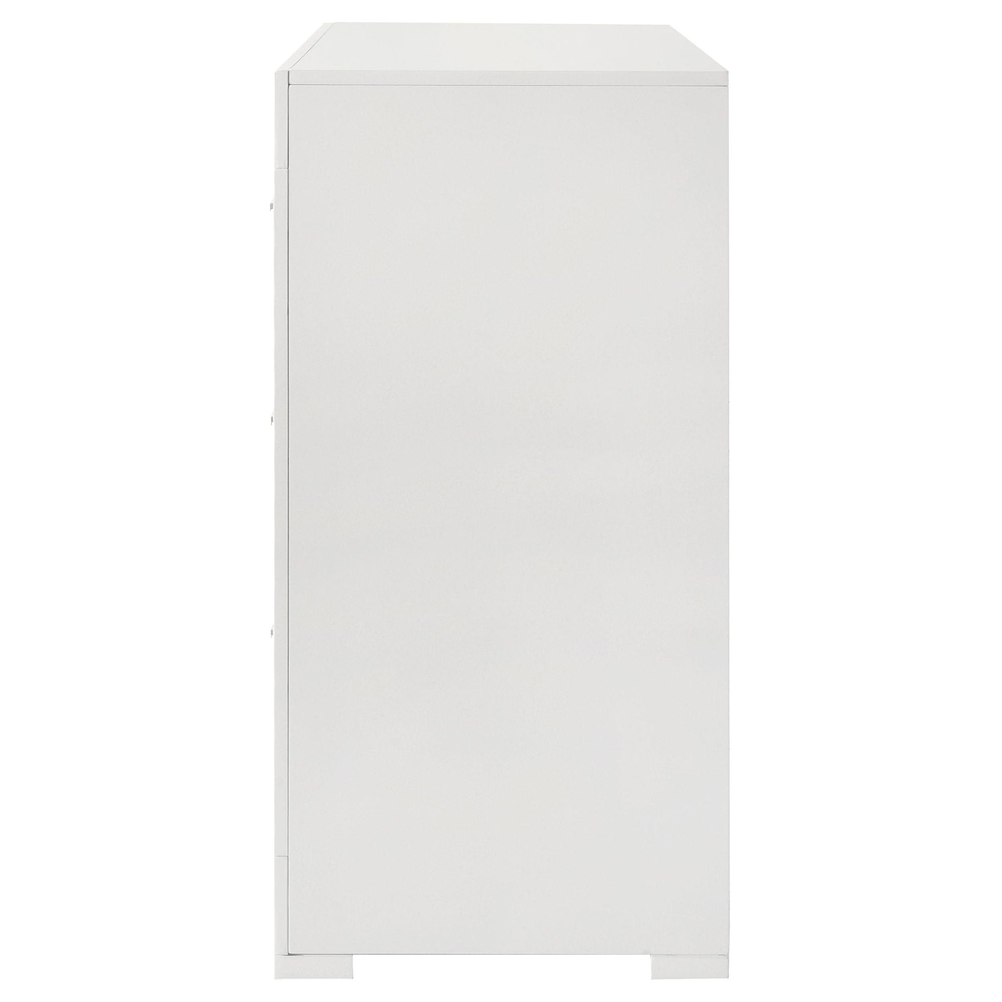 Ives 6-drawer Dresser Cabinet White High Gloss