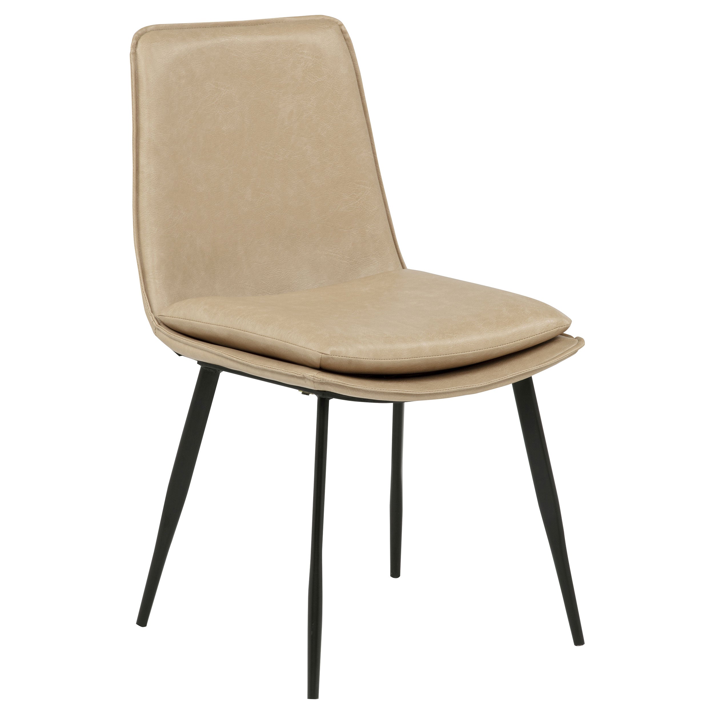 Ortega Upholstered Dining Side Chair Tan (Set of 2) — view 3
