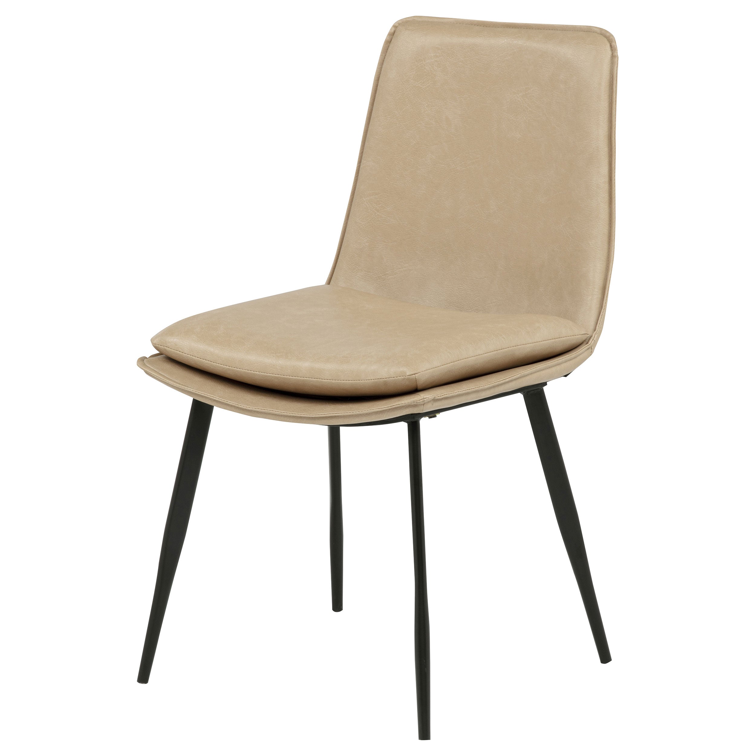 Ortega Upholstered Dining Side Chair Tan (Set of 2) — view 5