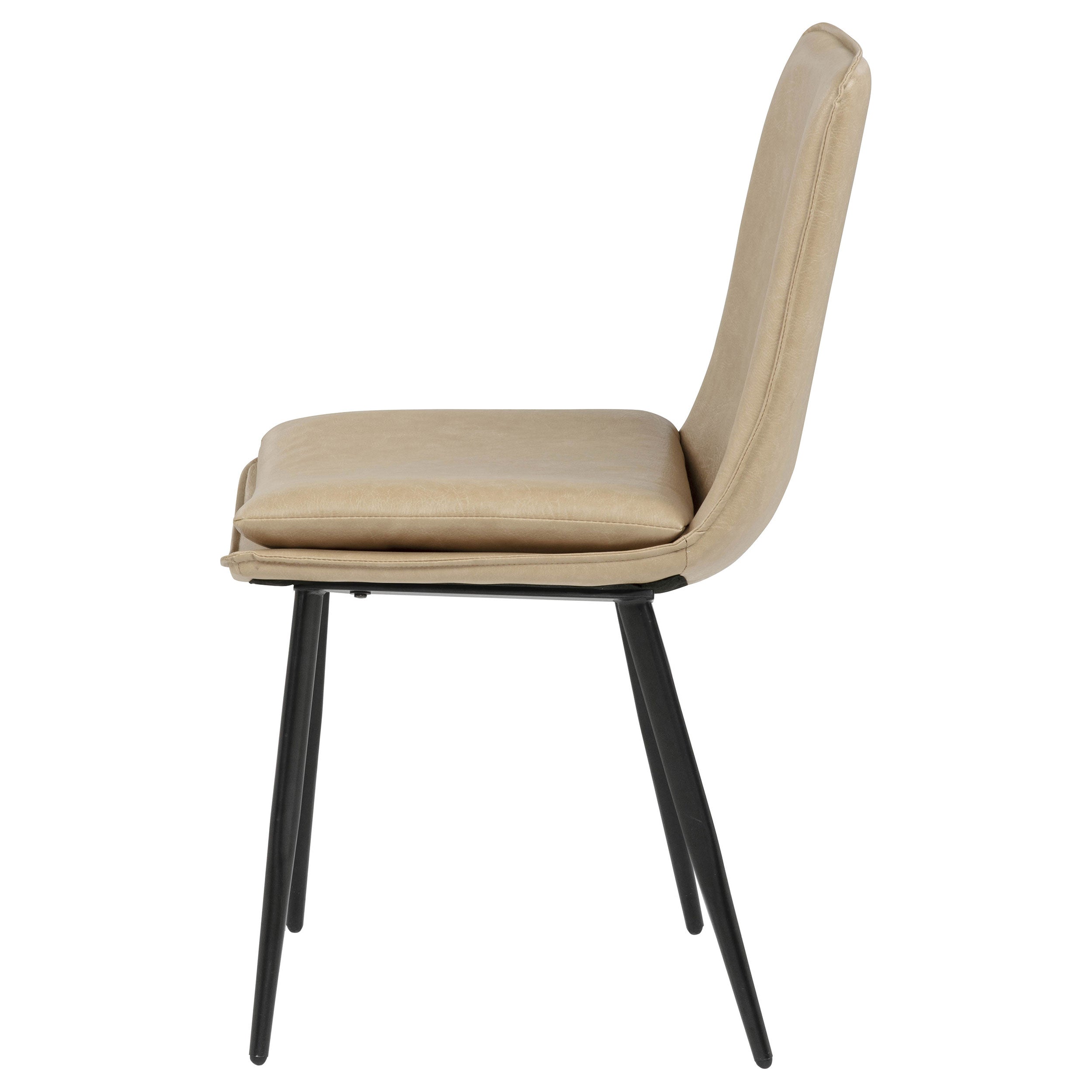 Ortega Upholstered Dining Side Chair Tan (Set of 2) — view 6