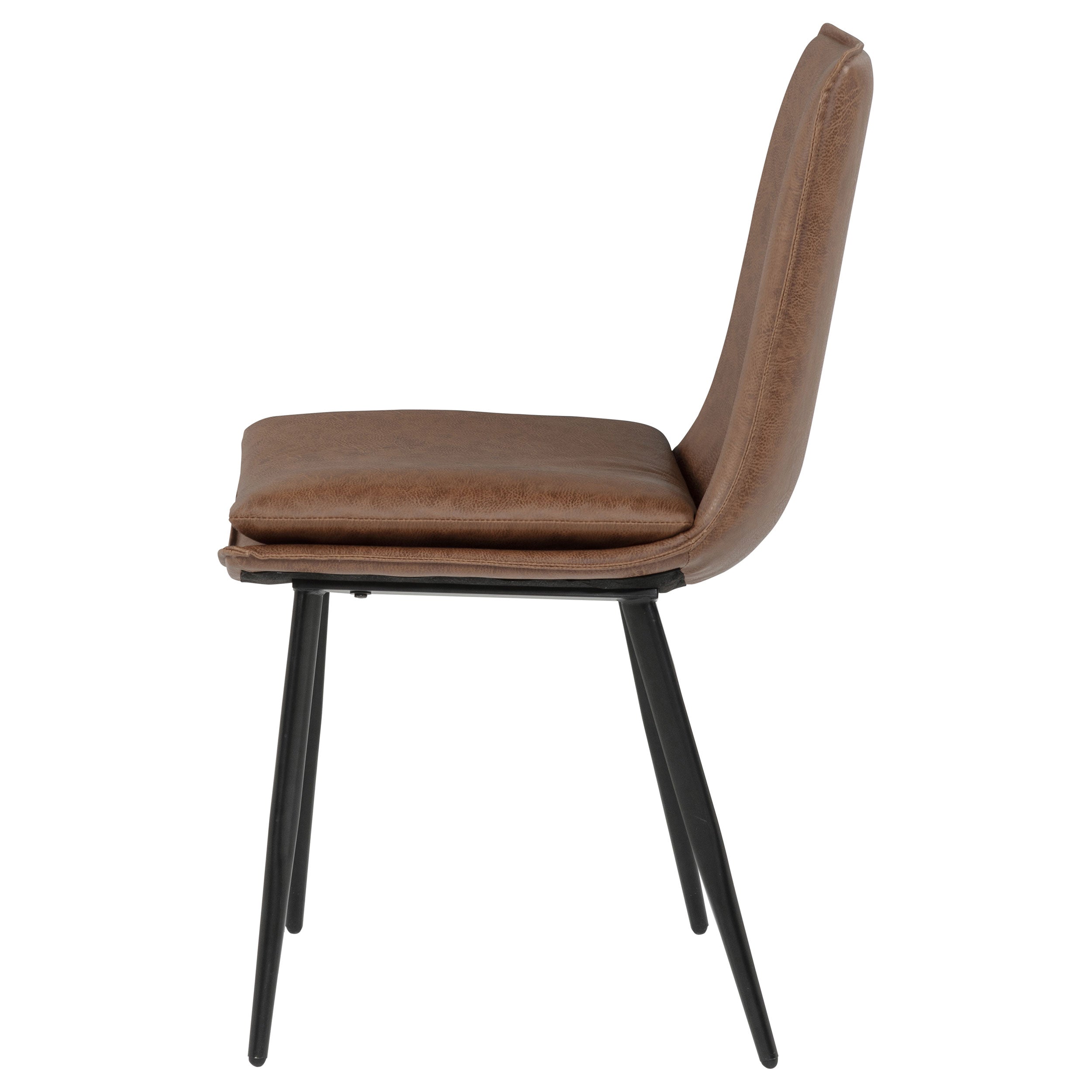 Ortega Upholstered Dining Side Chair Coffee (Set of 2) — view 6