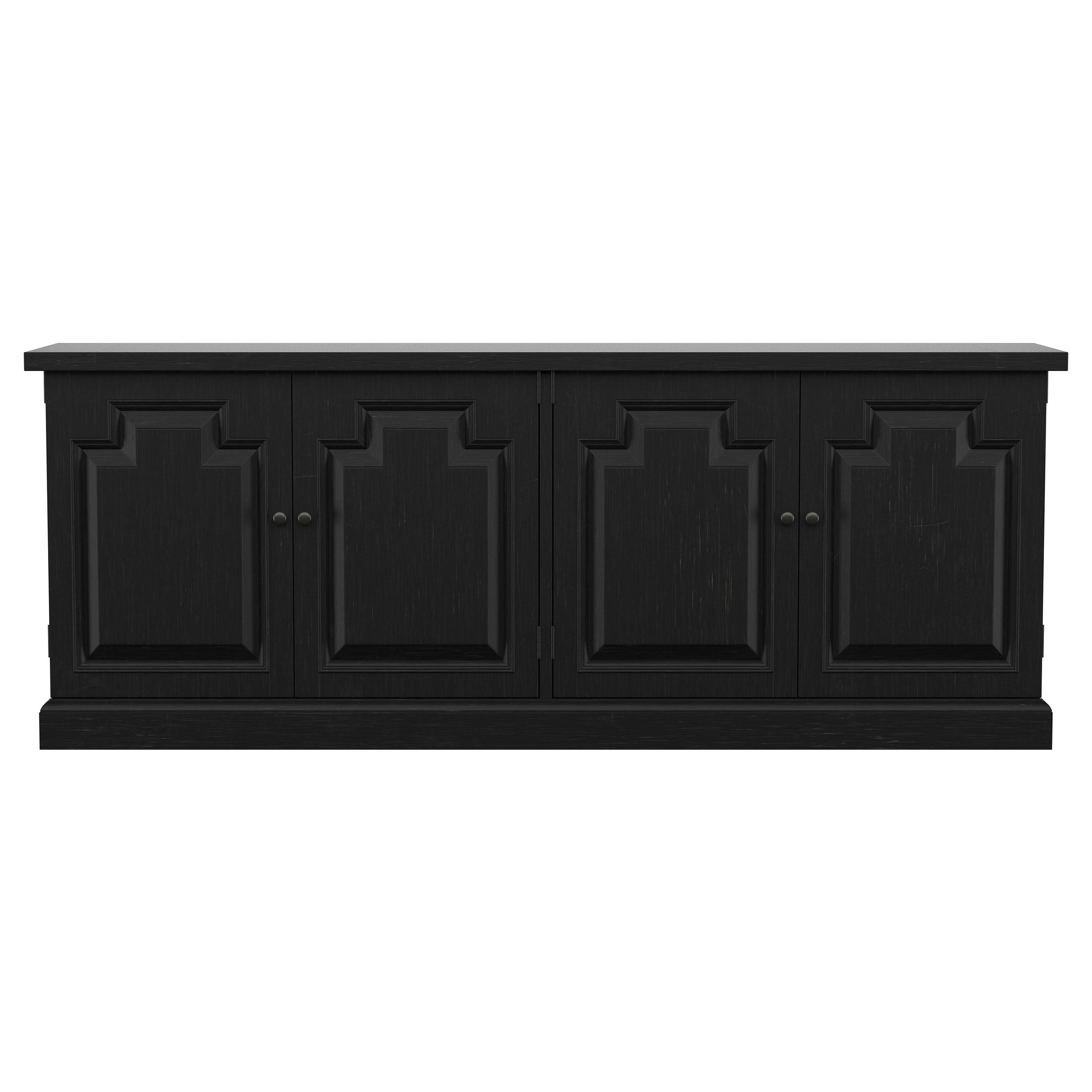 Florence 4-door Dining Sideboard Buffet Distressed Black — view 4