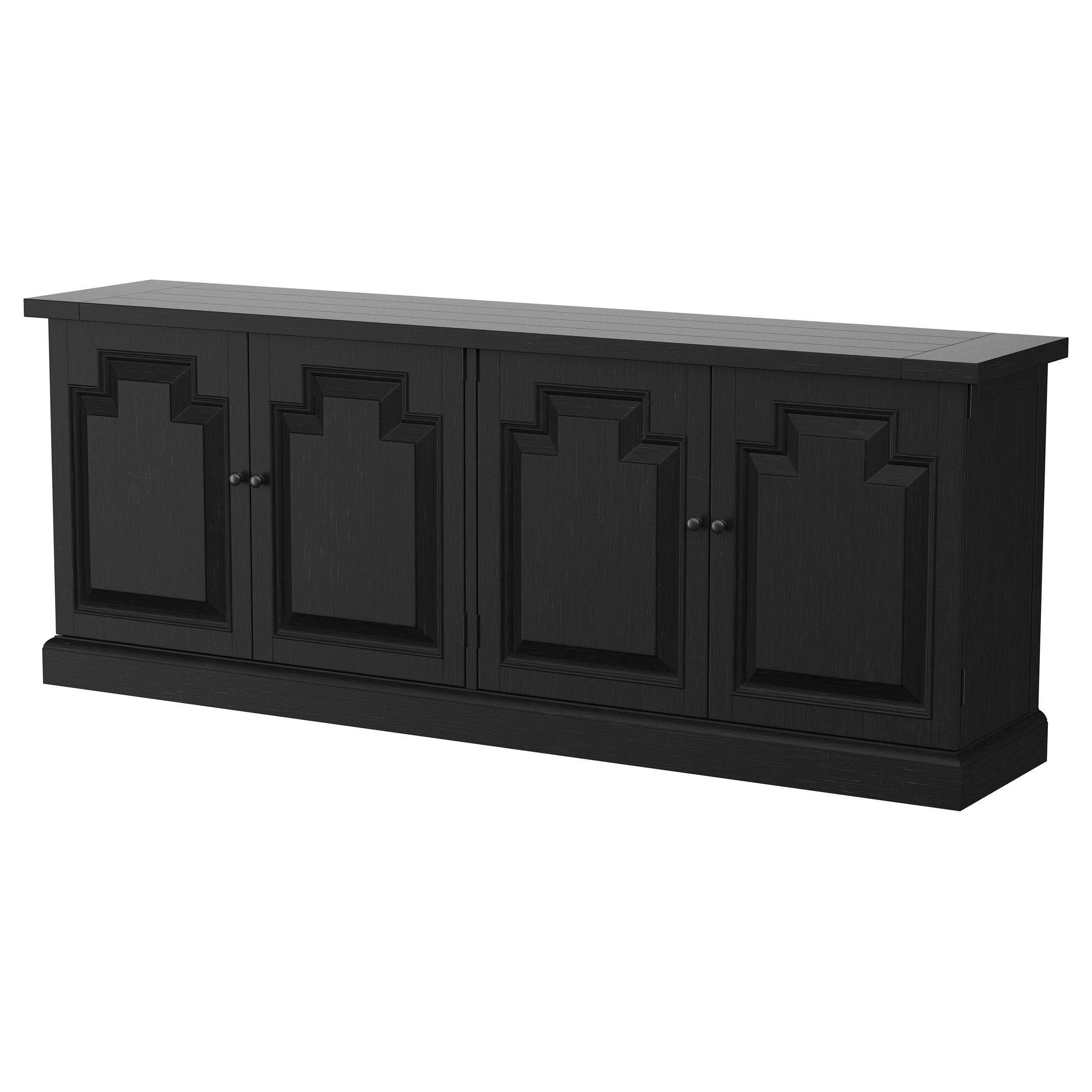 Florence 4-door Dining Sideboard Buffet Distressed Black — view 5