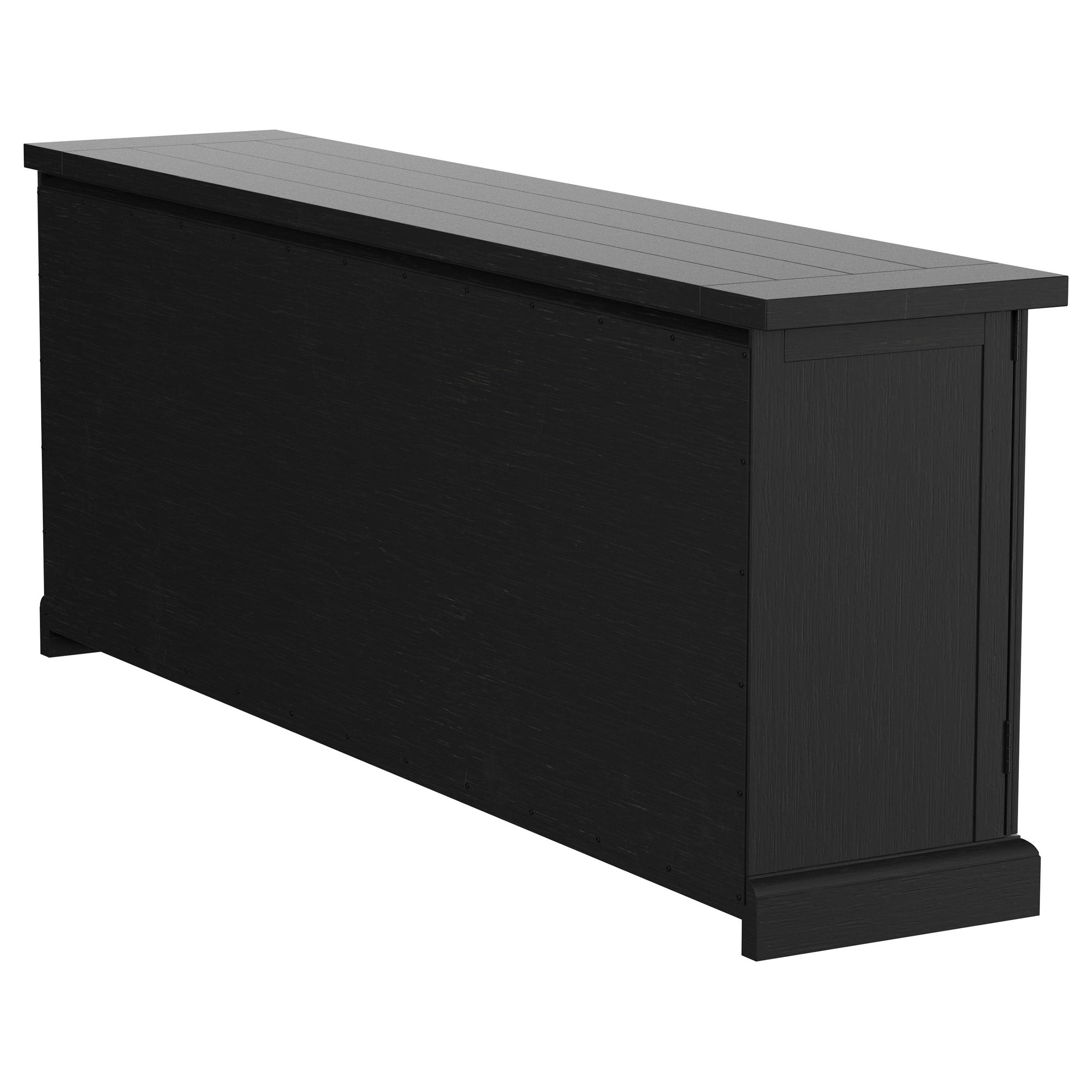 Florence 4-door Dining Sideboard Buffet Distressed Black — view 9