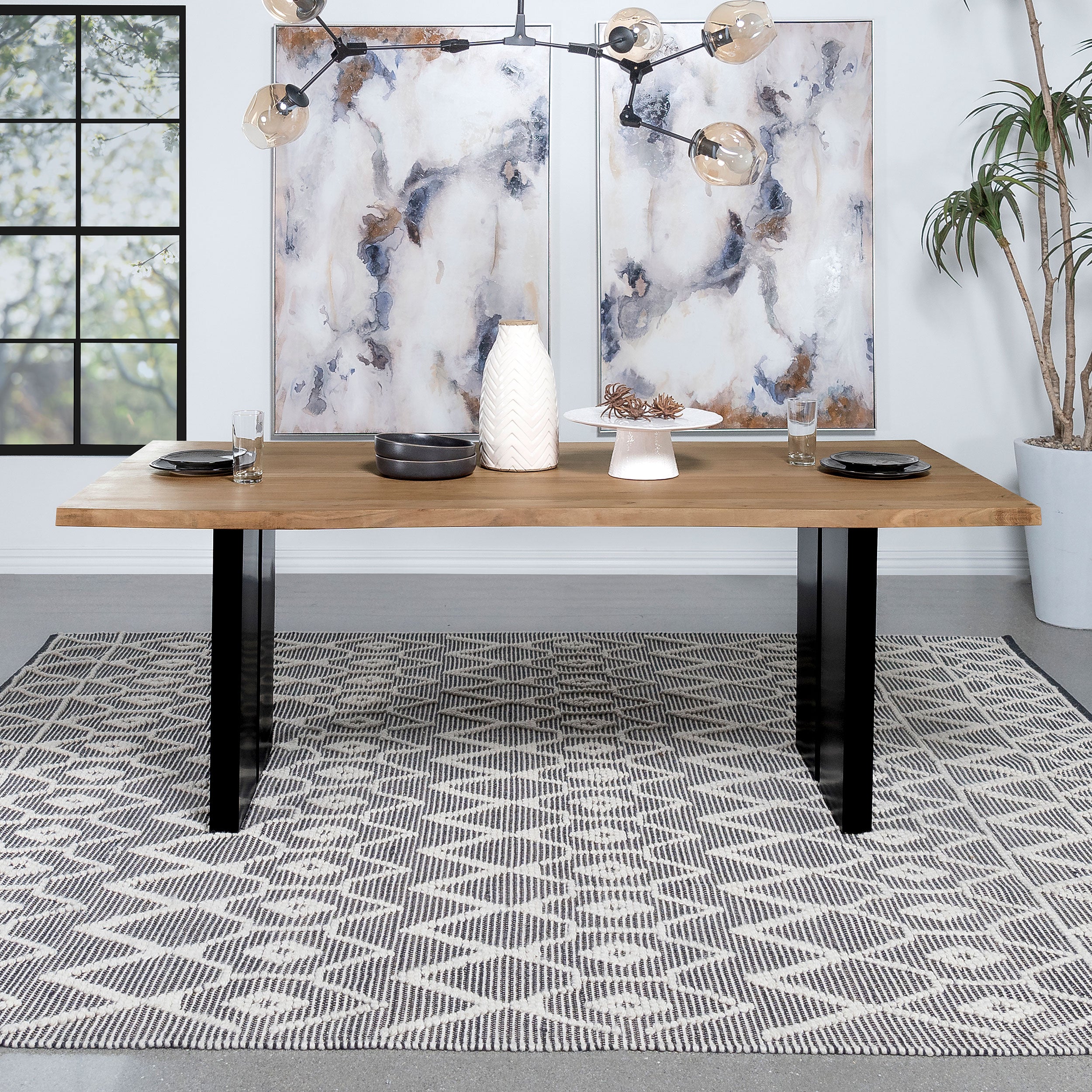 Bradshaw 80-inch Live Edge Wood Dining Table Natural Acacia — view 2