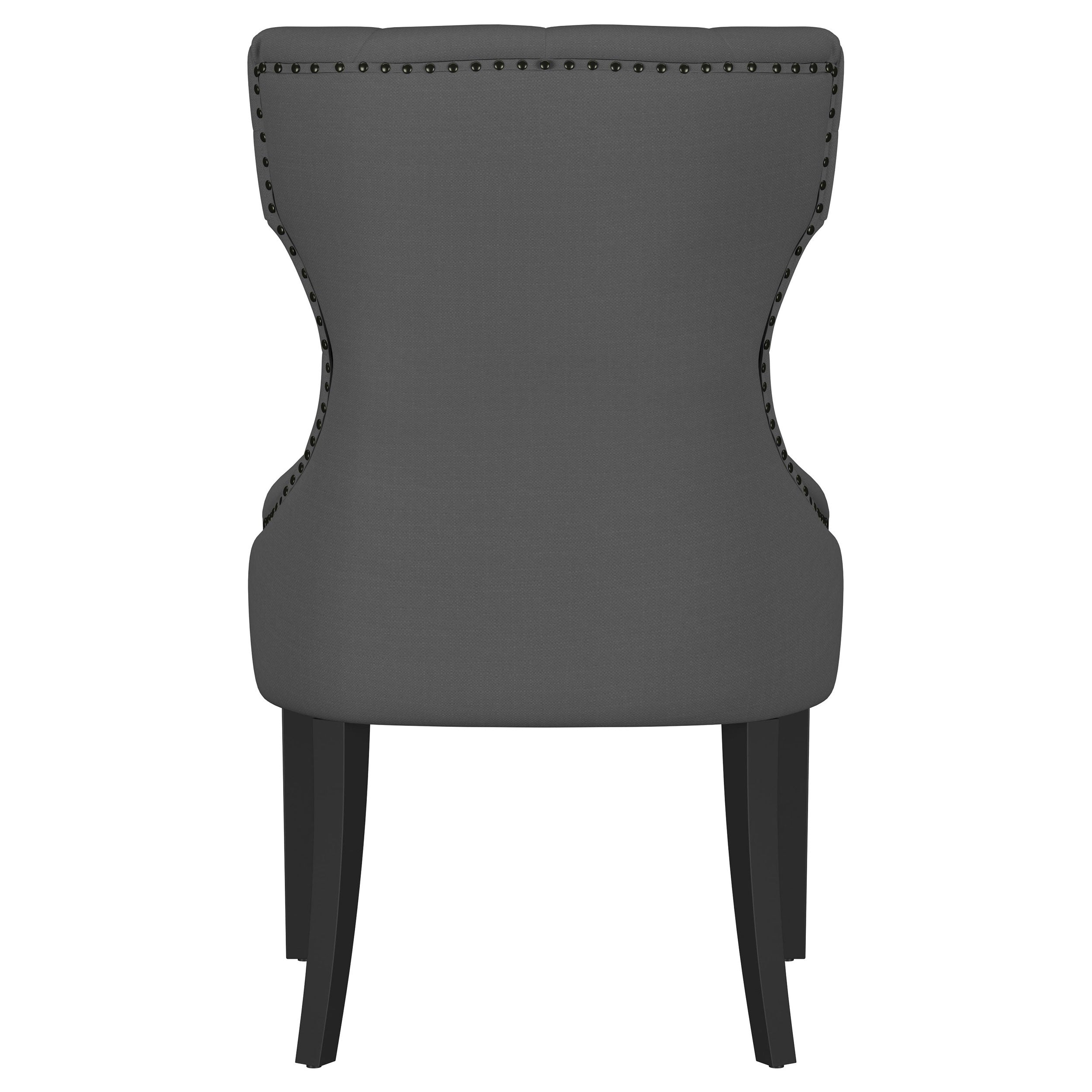 Baney Fabric Upholstered Dining Side Chair Grey and Black — view 7