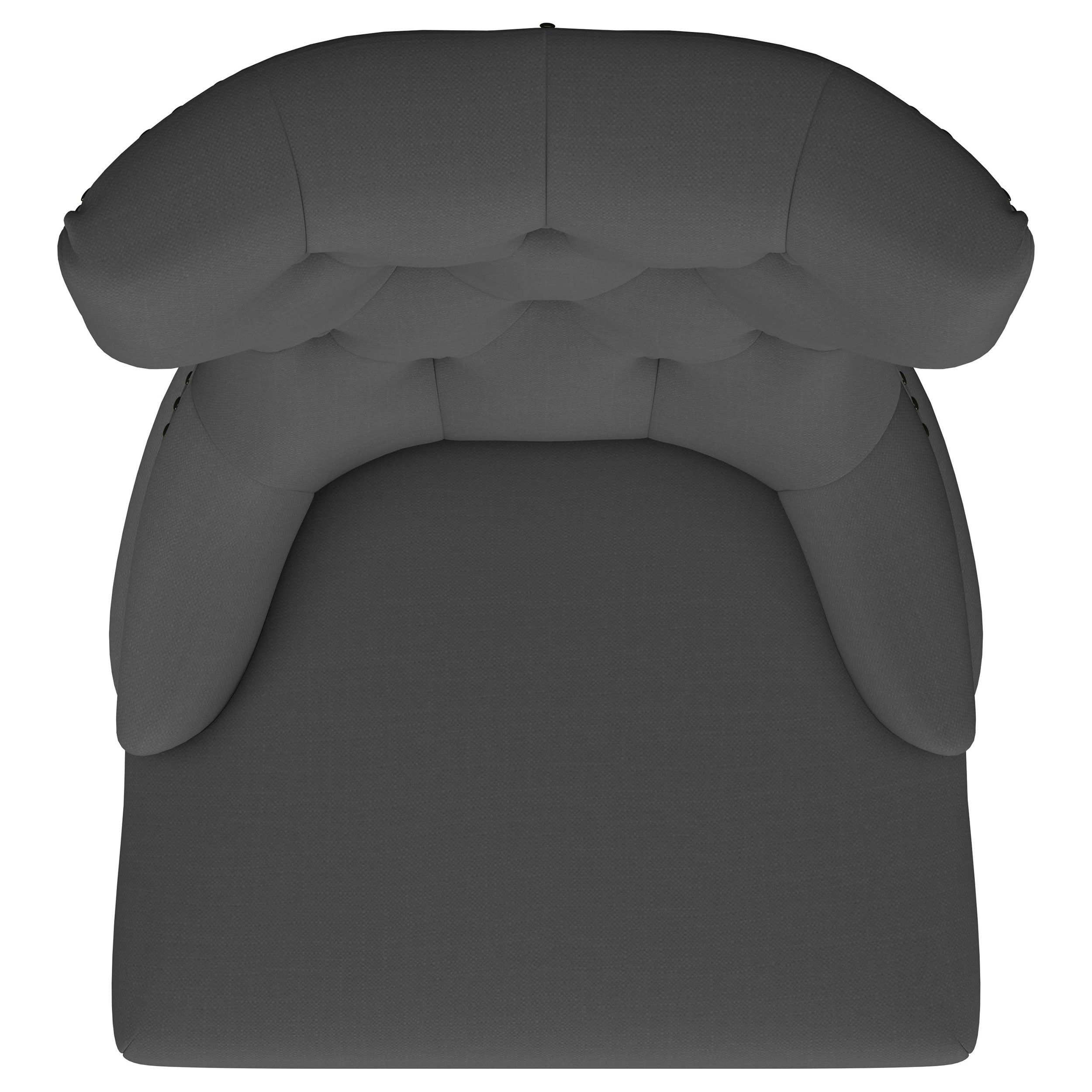Baney Fabric Upholstered Dining Side Chair Grey and Black — view 10