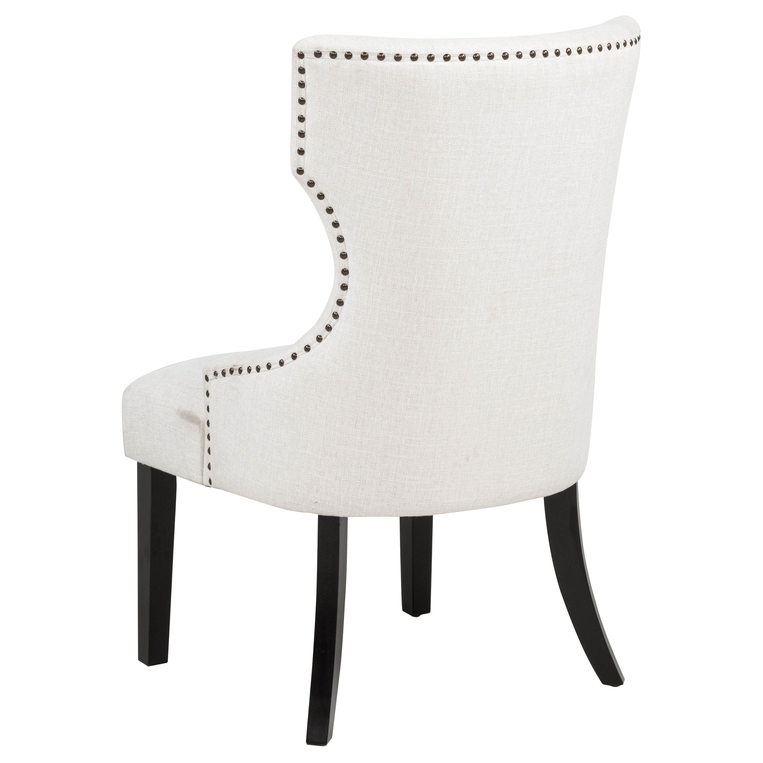Baney Fabric Upholstered Dining Side Chair Cream and Black — view 6