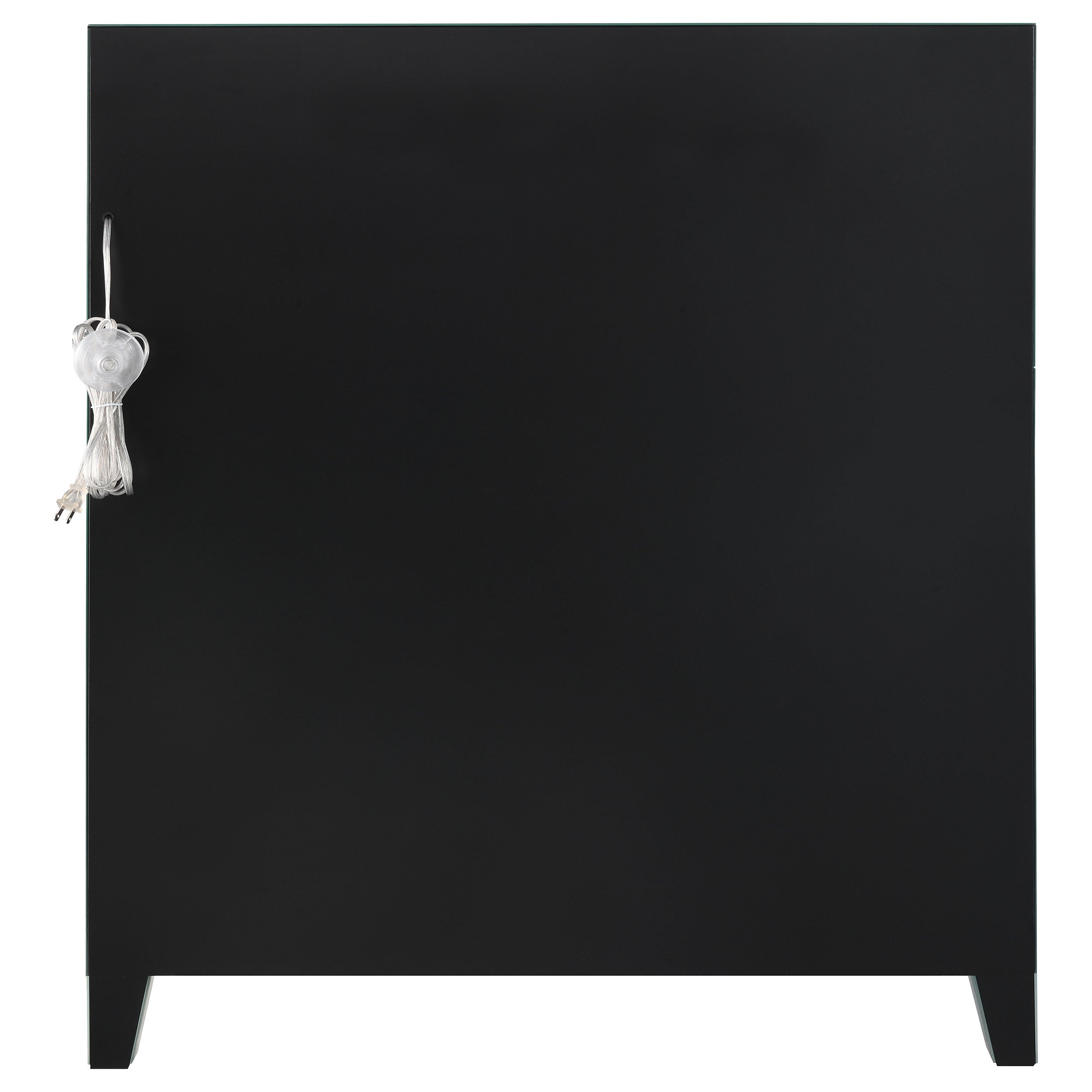 Yvaine 2-door Mirrored Acrylic Home Bar Wine Cabinet Silver — view 8