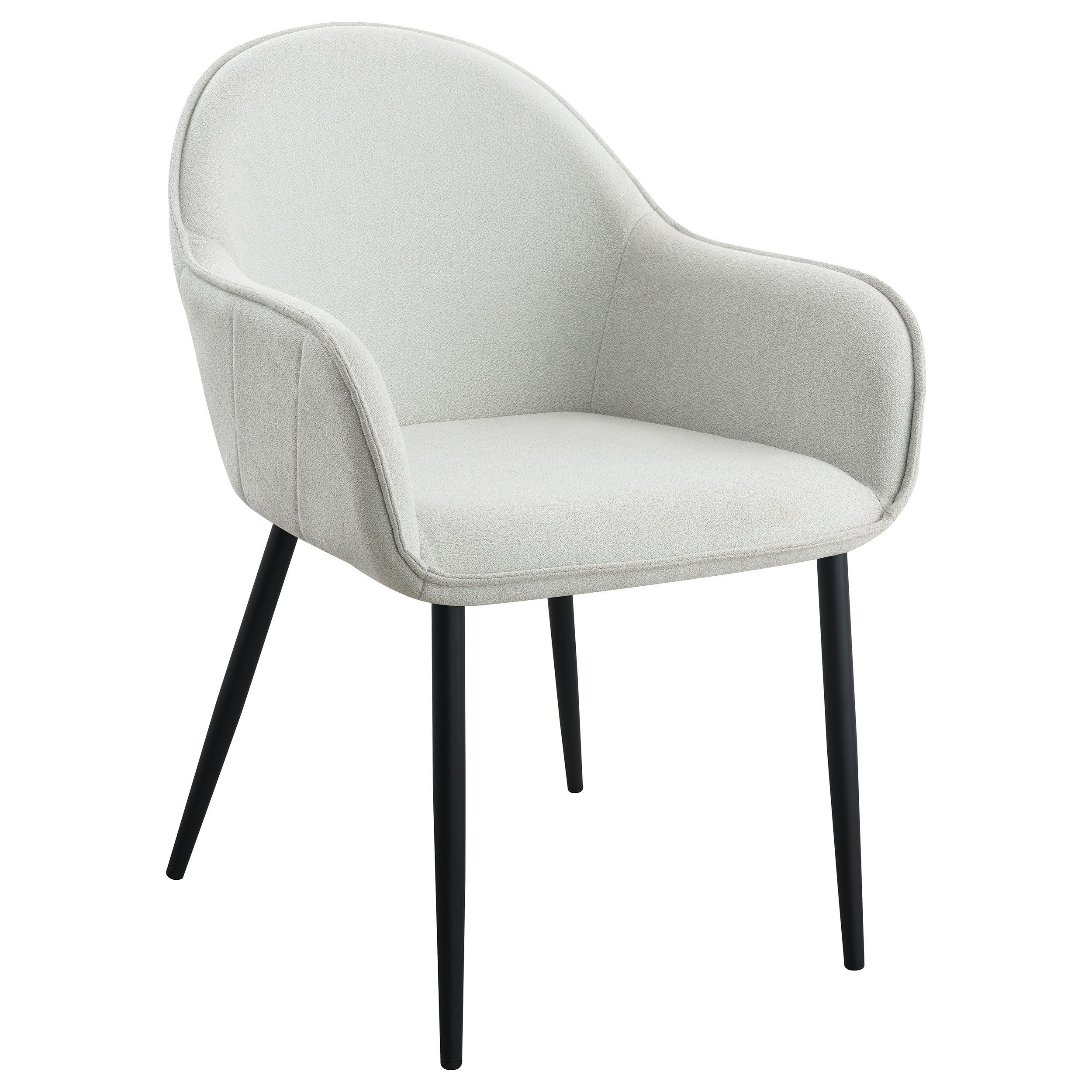 Emma Fabric Upholstered Dining Arm Chair Fog Grey (Set of 2) — view 3