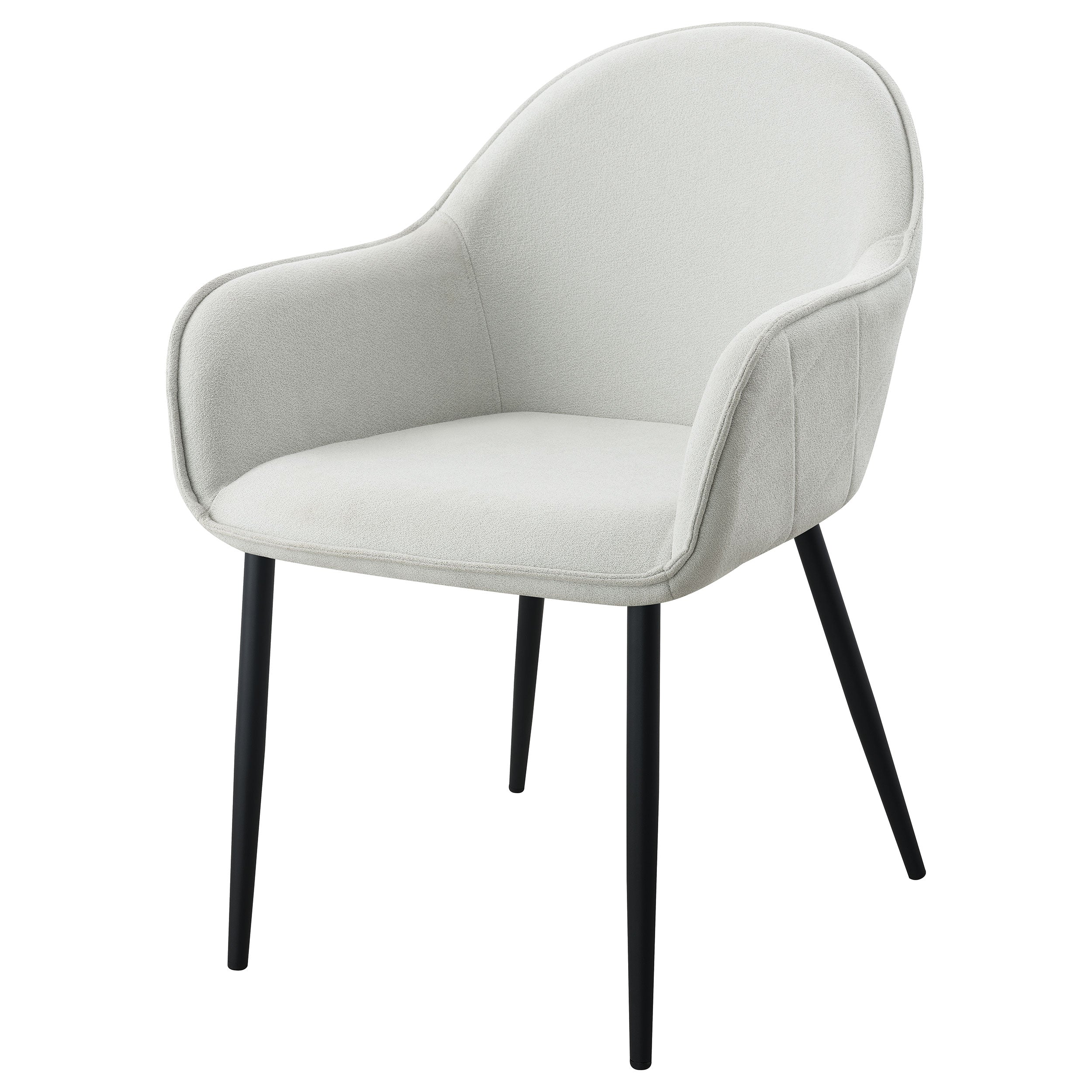 Emma Fabric Upholstered Dining Arm Chair Fog Grey (Set of 2) — view 5