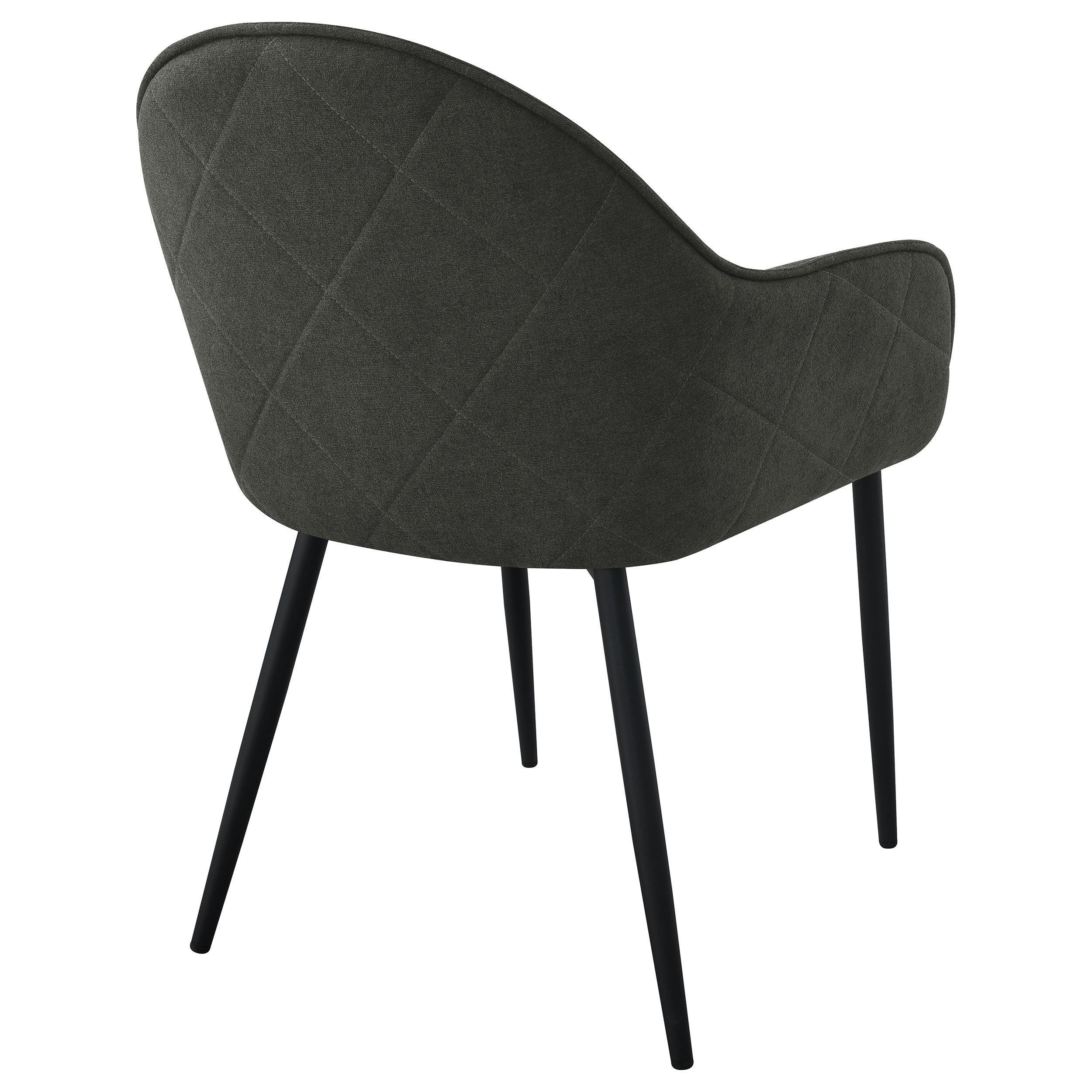 Emma Fabric Upholstered Dining Arm Chair Charcoal (Set of 2) — view 8