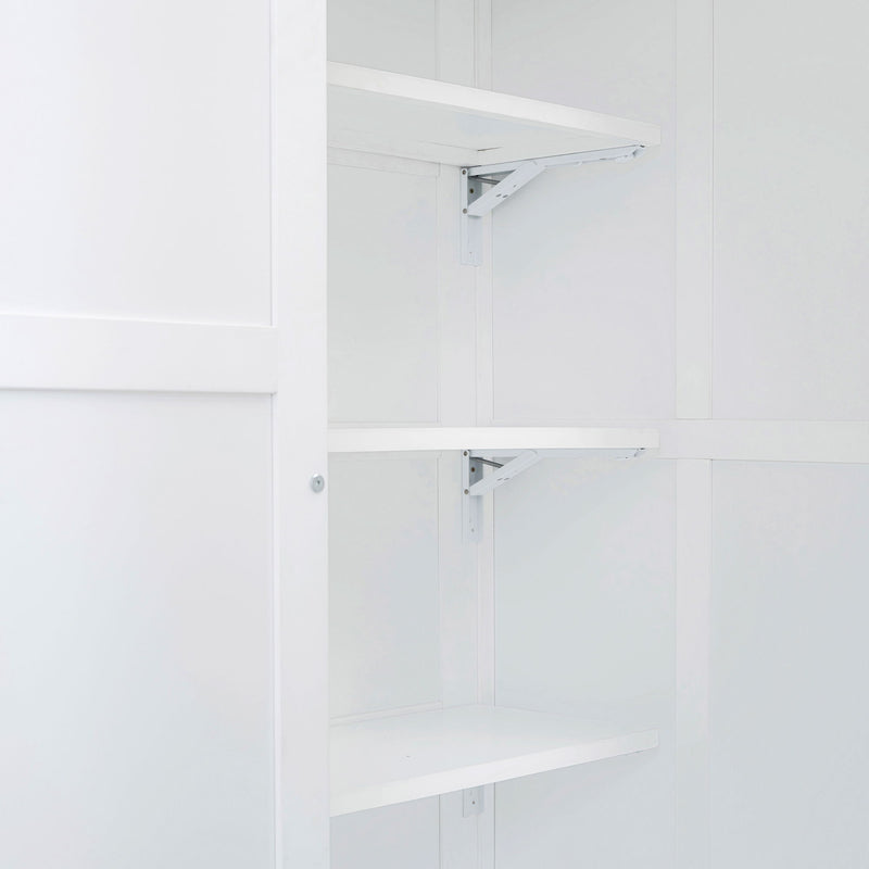 Loft Bed With Wardrobe, Desk And Shelves