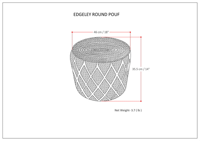 Edgeley - Round Pouf