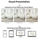 Modular Sectional With Storage Pockets, 5 Seat U Shaped Couch Set With Pillows, Free Combination Modern Cloud Sofa With 2 Movable Ottoman