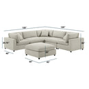 Cassandra - Modular 6 Piece Sectional - Beige