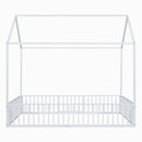 Metal House Bed With Fence And Door